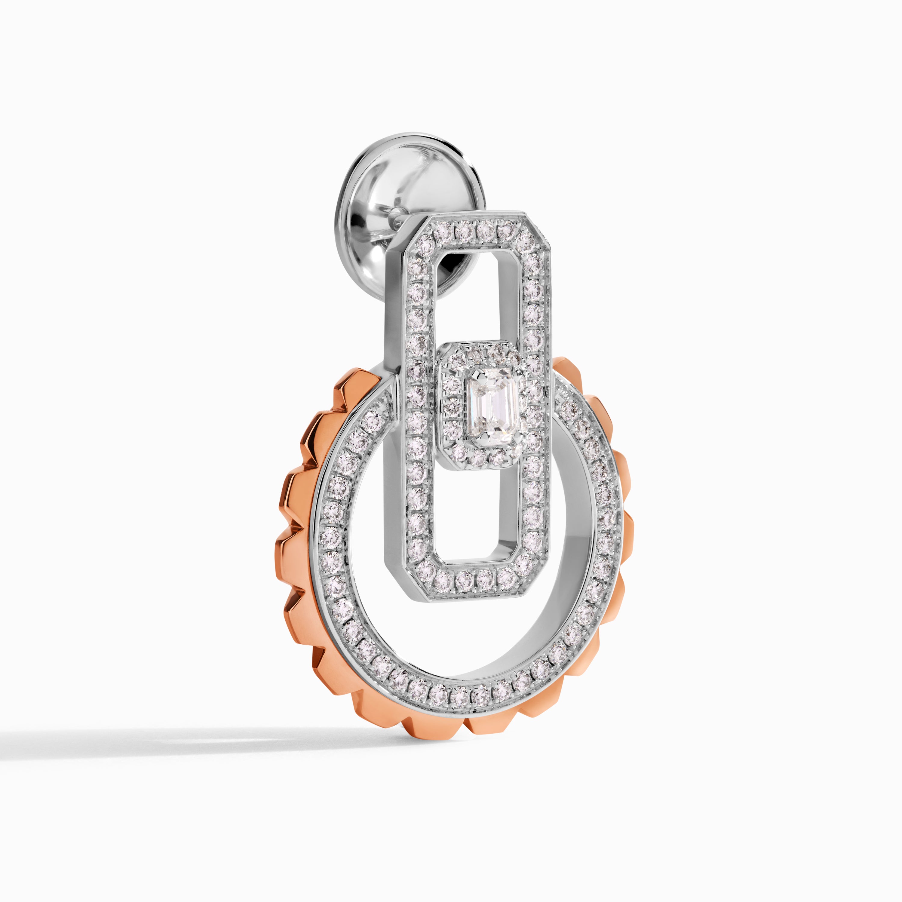 Empire Two-Tone Diamond Earrings — фото 2