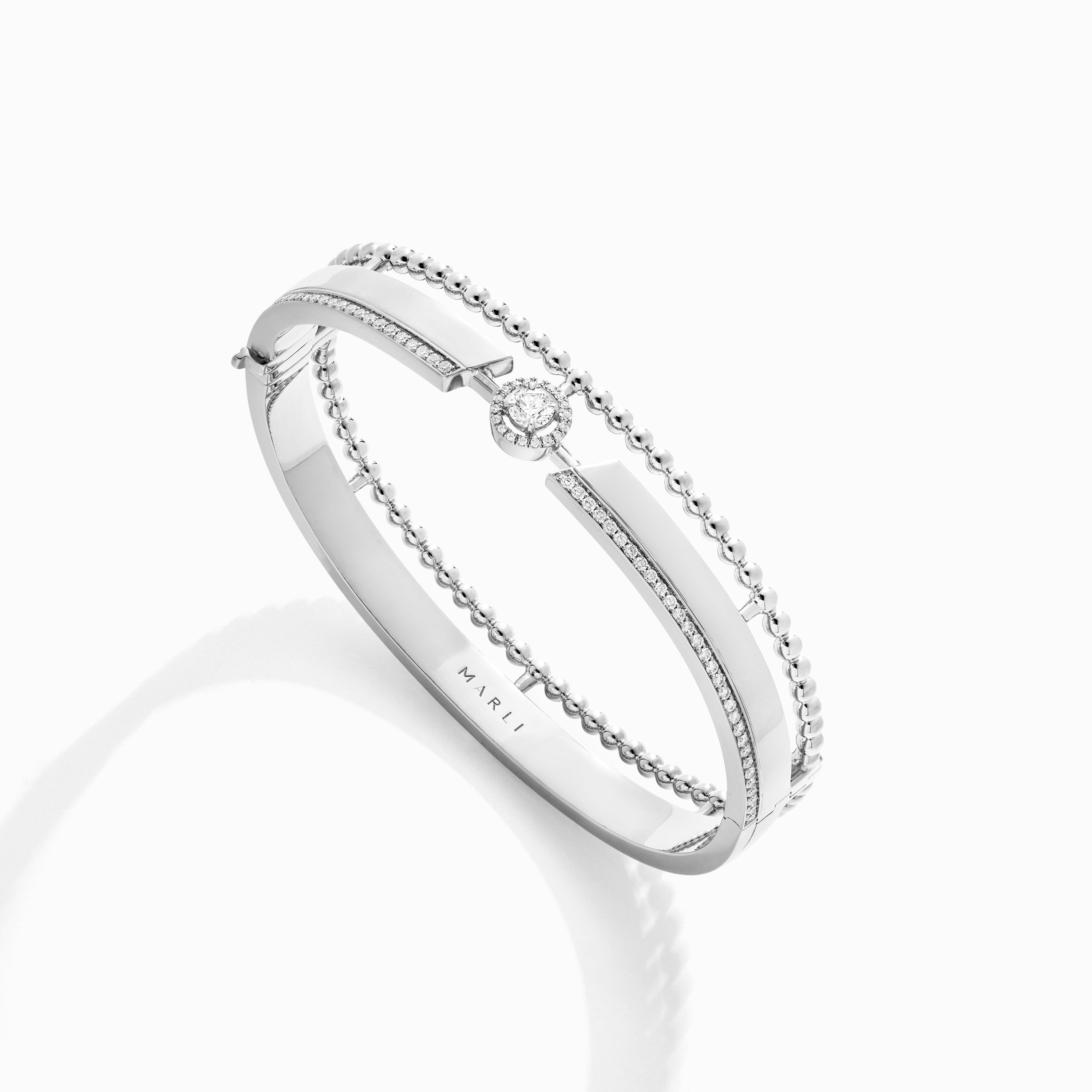Rock Multi-Strand Hinged Bracelet