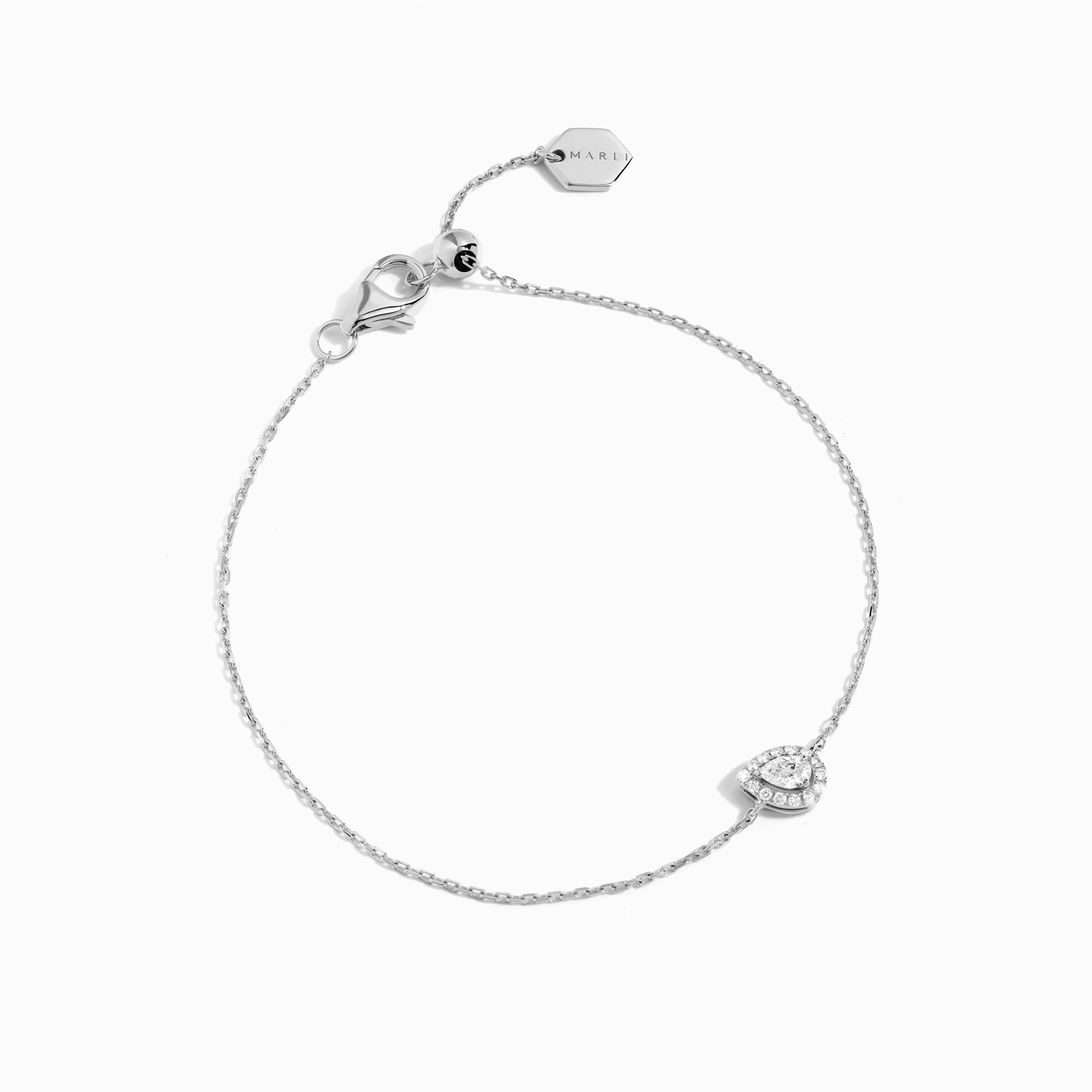 Rock Diamond Pear Chain Bracelet — фото 2