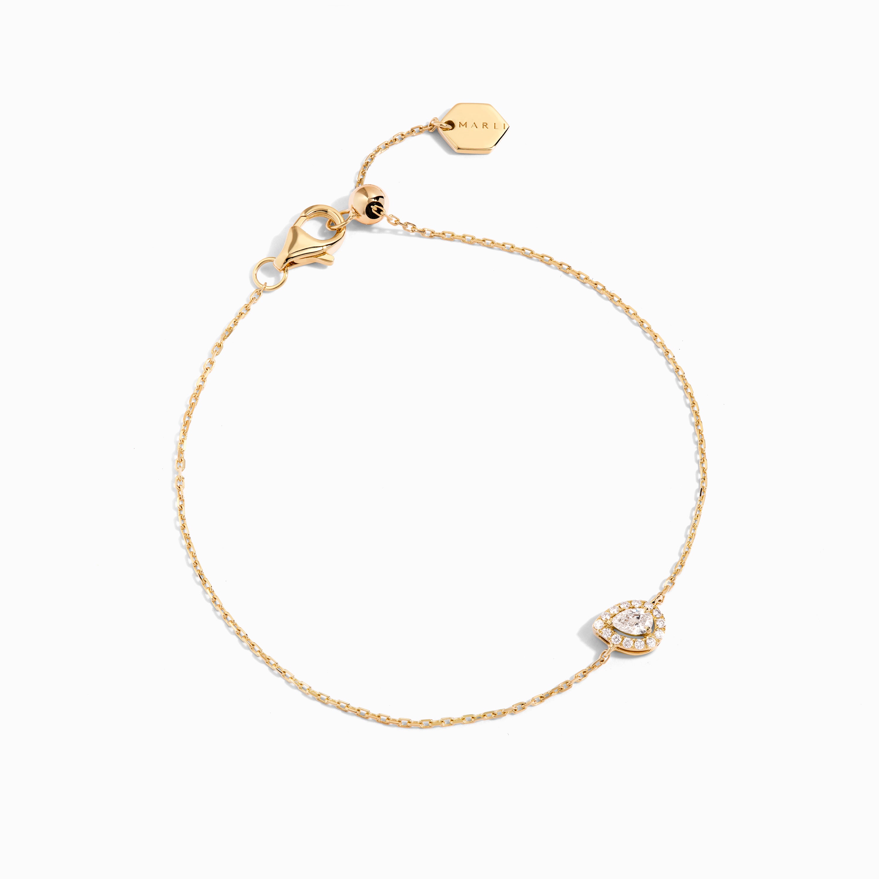Rock Diamond Pear Chain Bracelet — фото 4