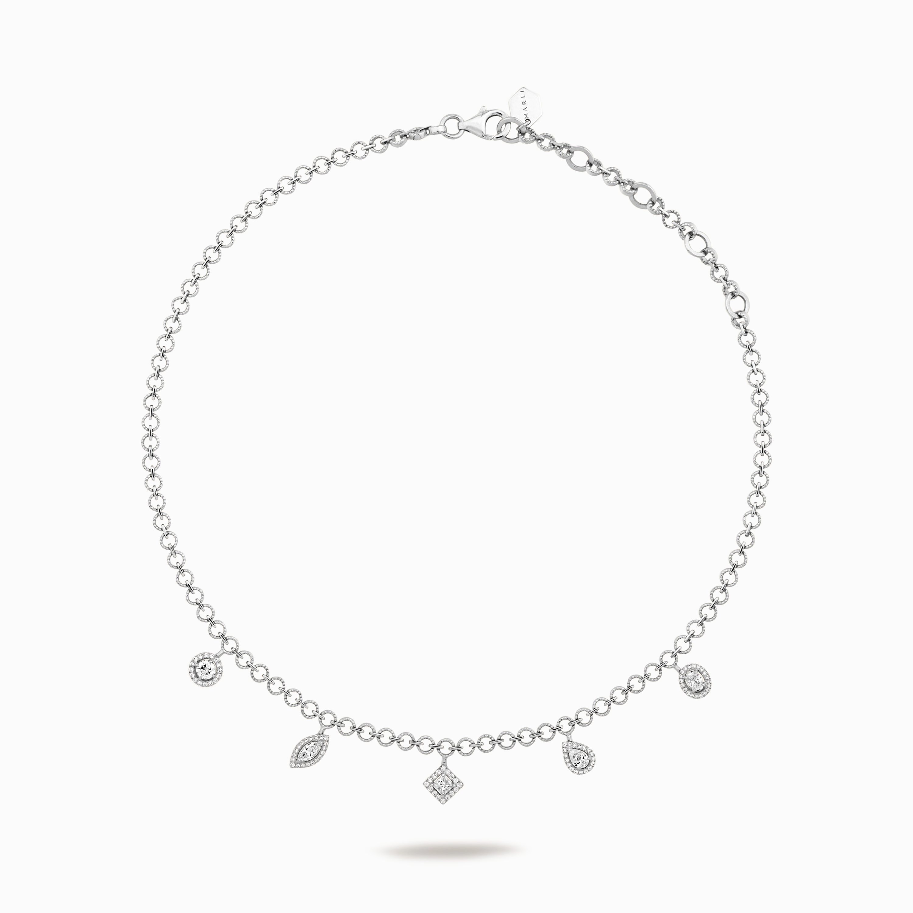 Rock Charm Beaded Chain Necklace