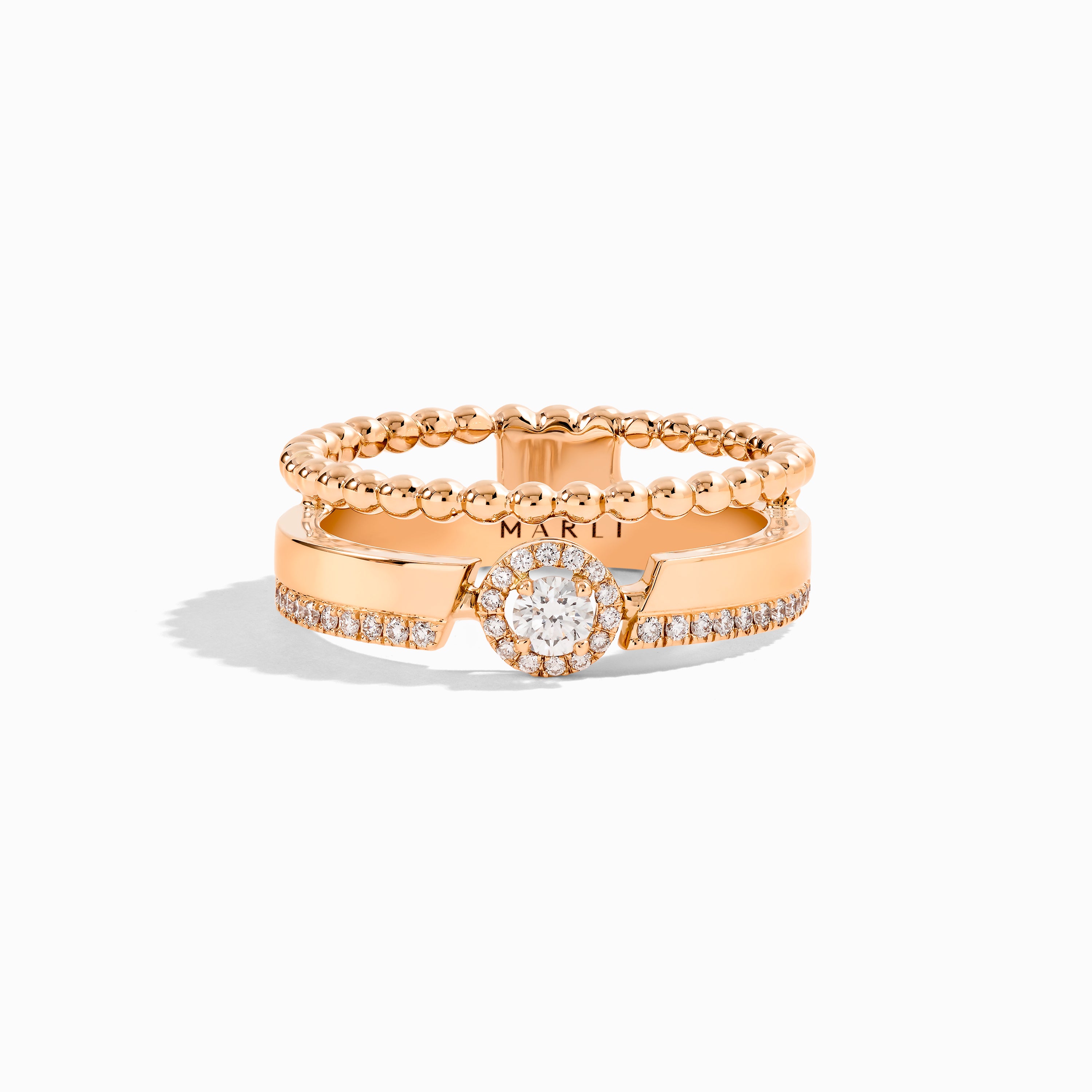 Rock Circle Double-Strand Ring — фото 2