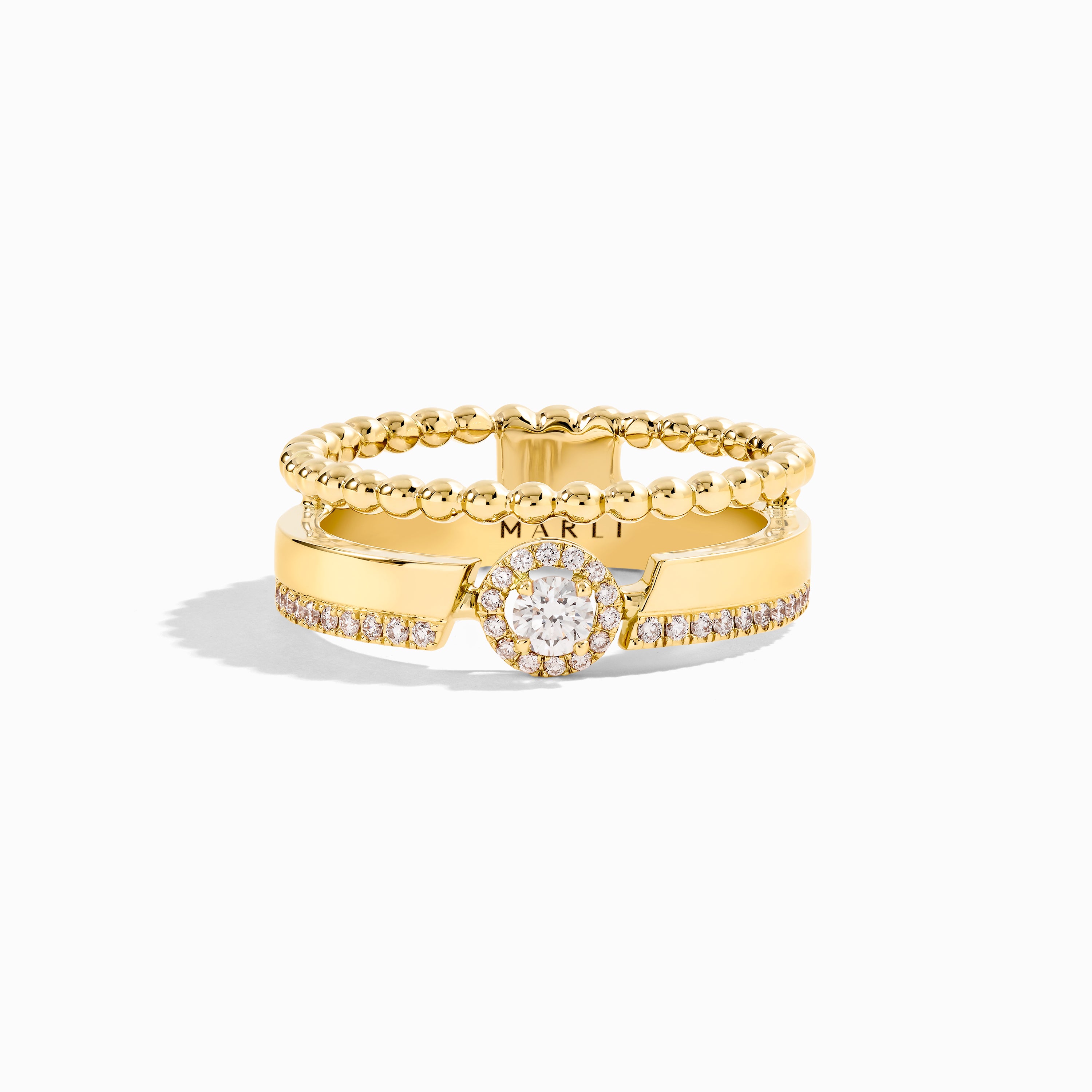 Rock Circle Double-Strand Ring — фото 12
