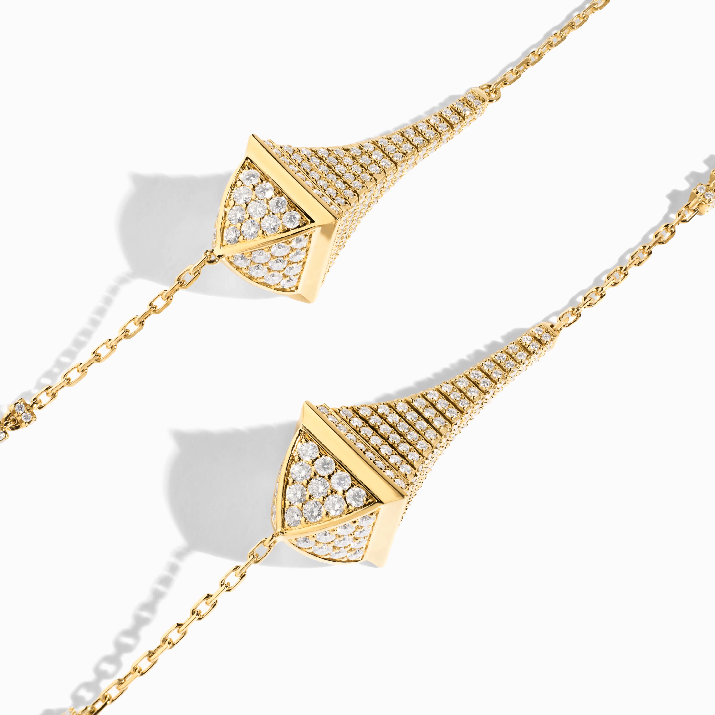 Cleo Rev Full Diamond Long Chain Necklace — фото 2