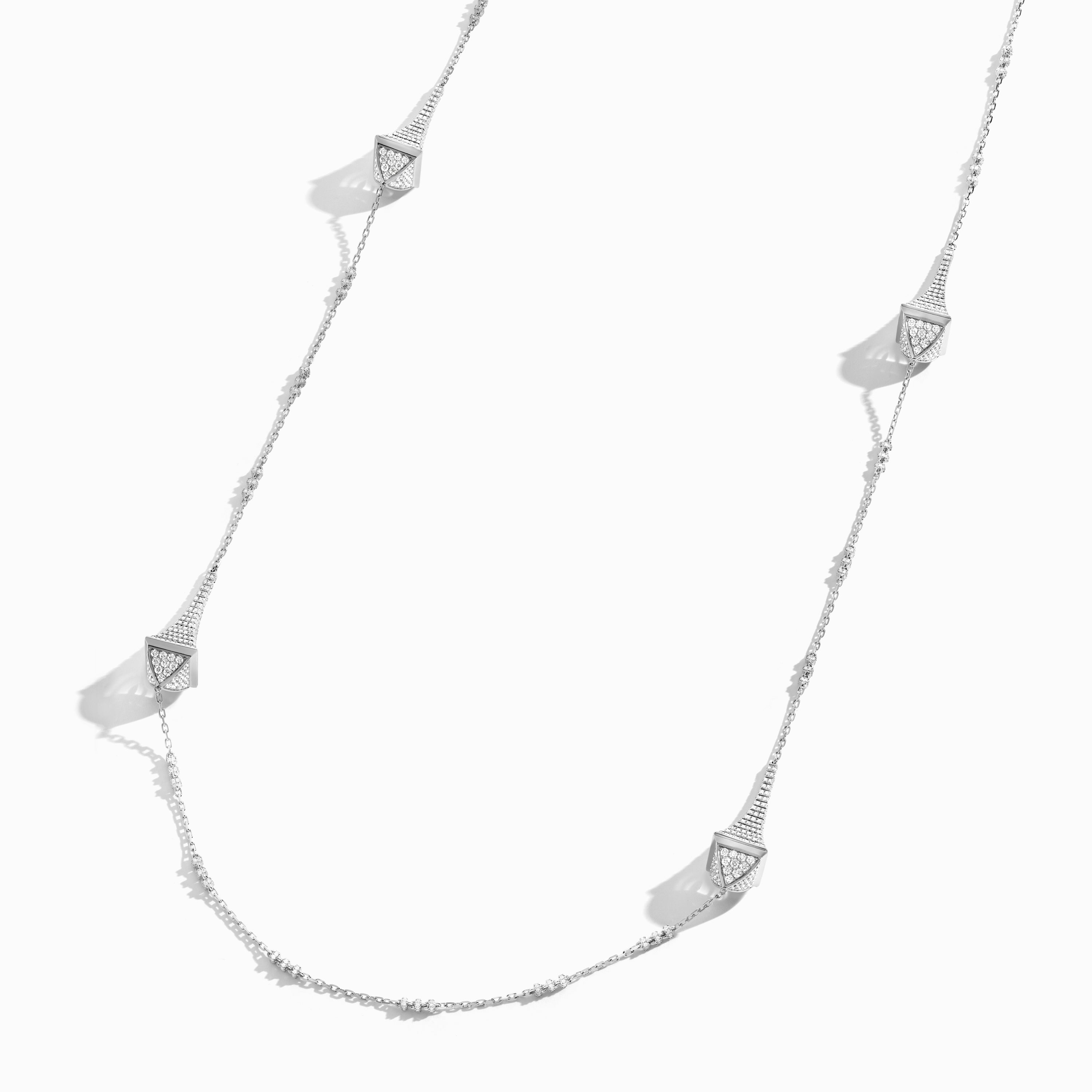 Cleo Rev Full Diamond Long Chain Necklace