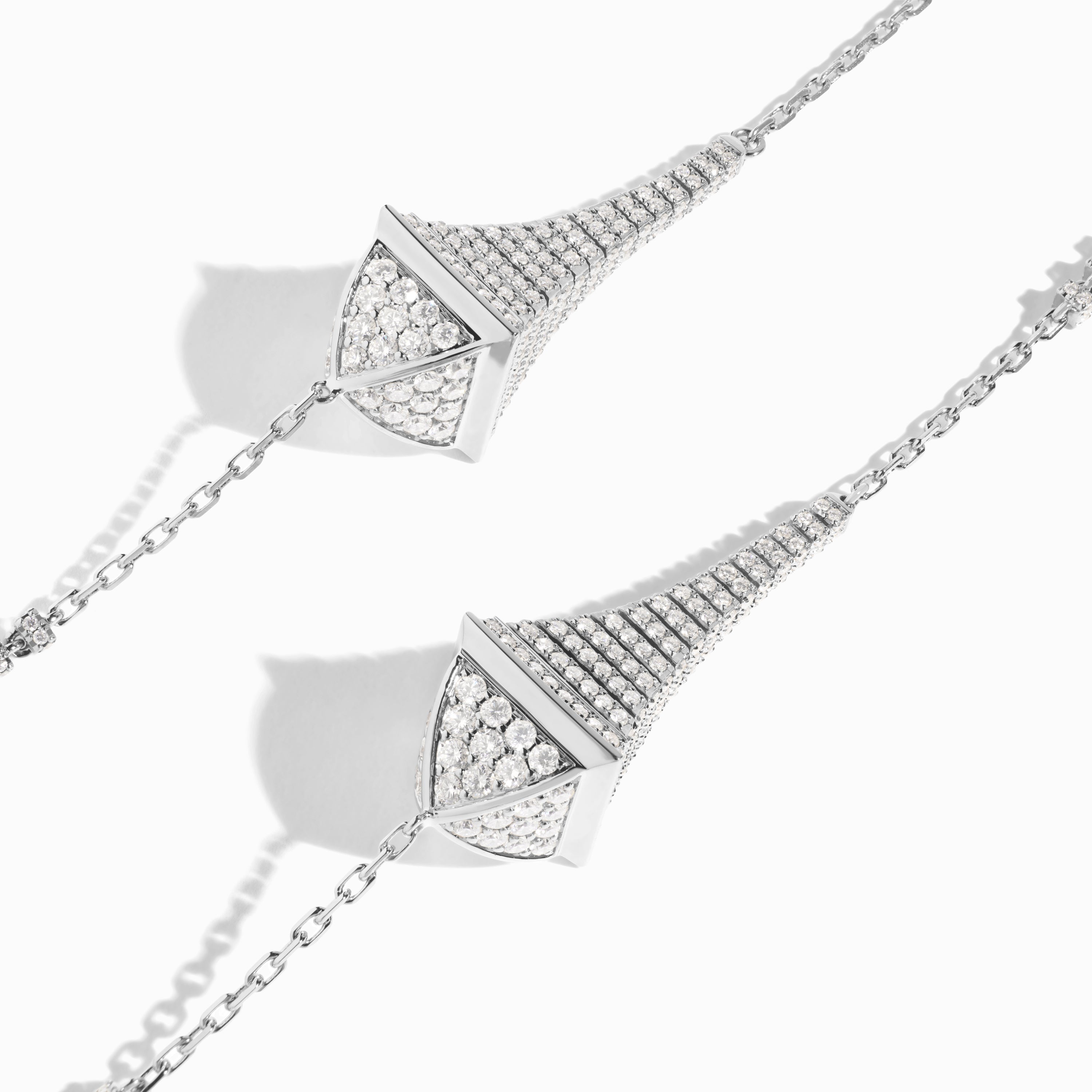 Cleo Rev Full Diamond Long Chain Necklace — фото 12