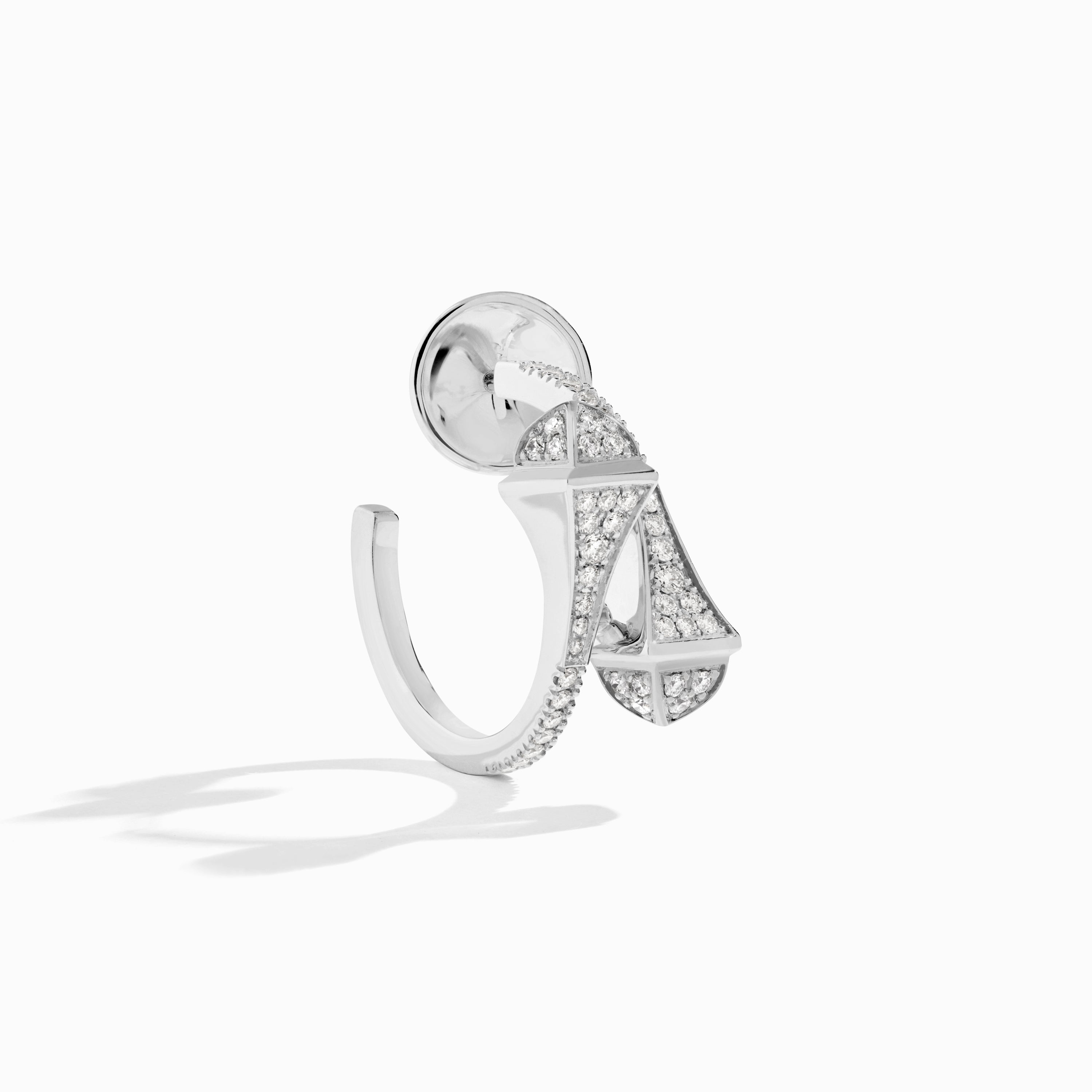 Cleo Full Diamond Open Hoop Earrings — фото 7