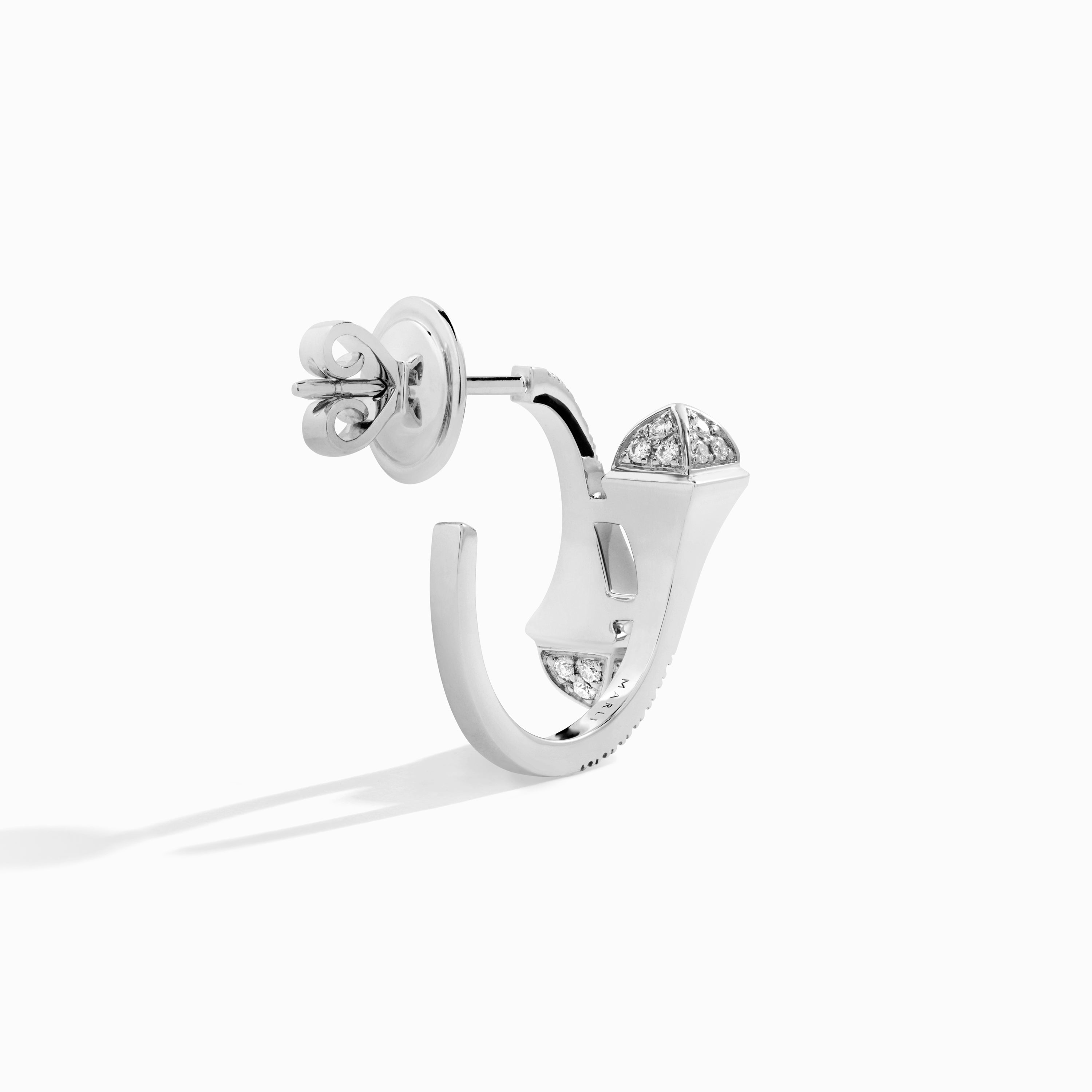 Cleo Full Diamond Open Hoop Earrings — фото 6