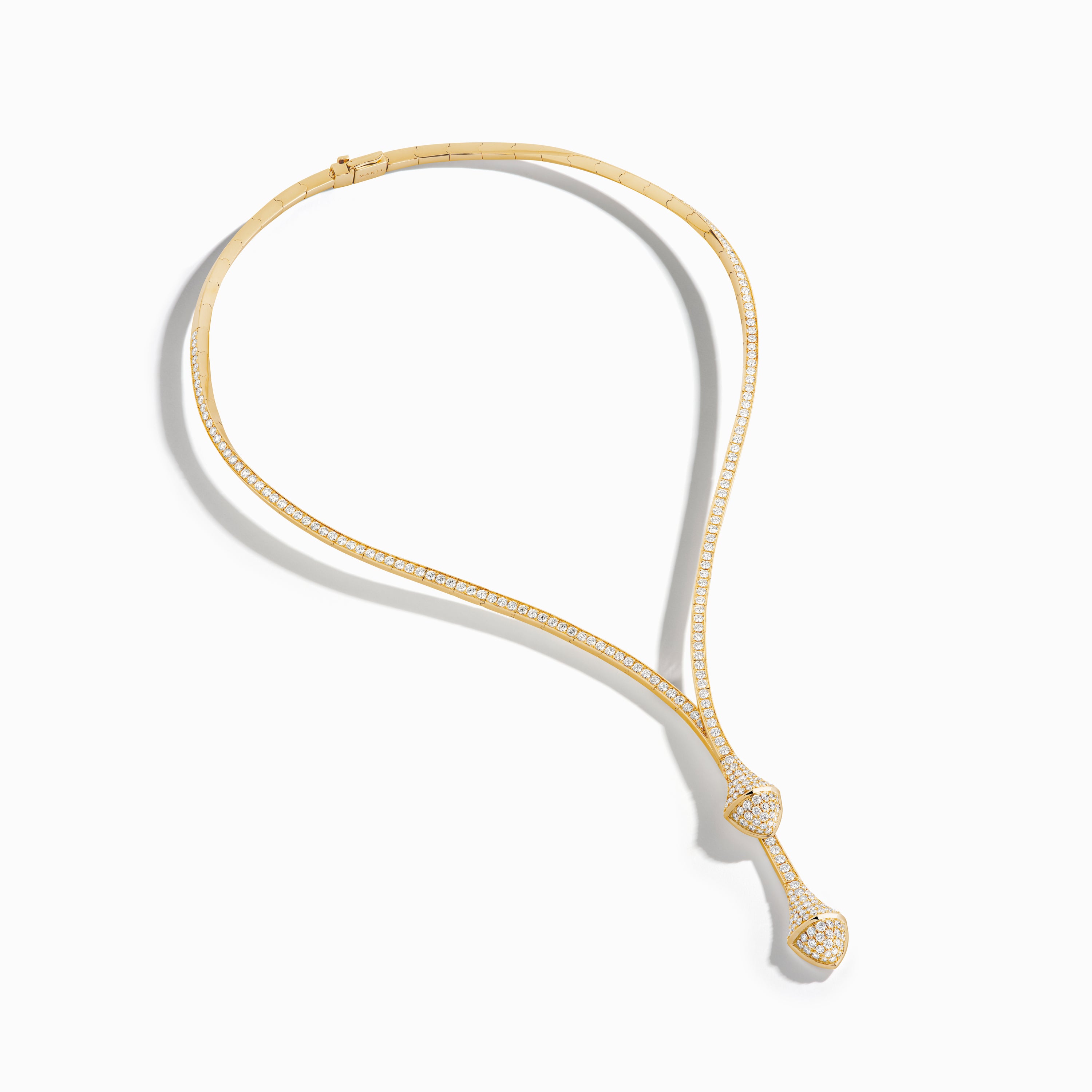 Cleo Full Diamond Drop Collar Channel Set Diamond Necklace — фото 4