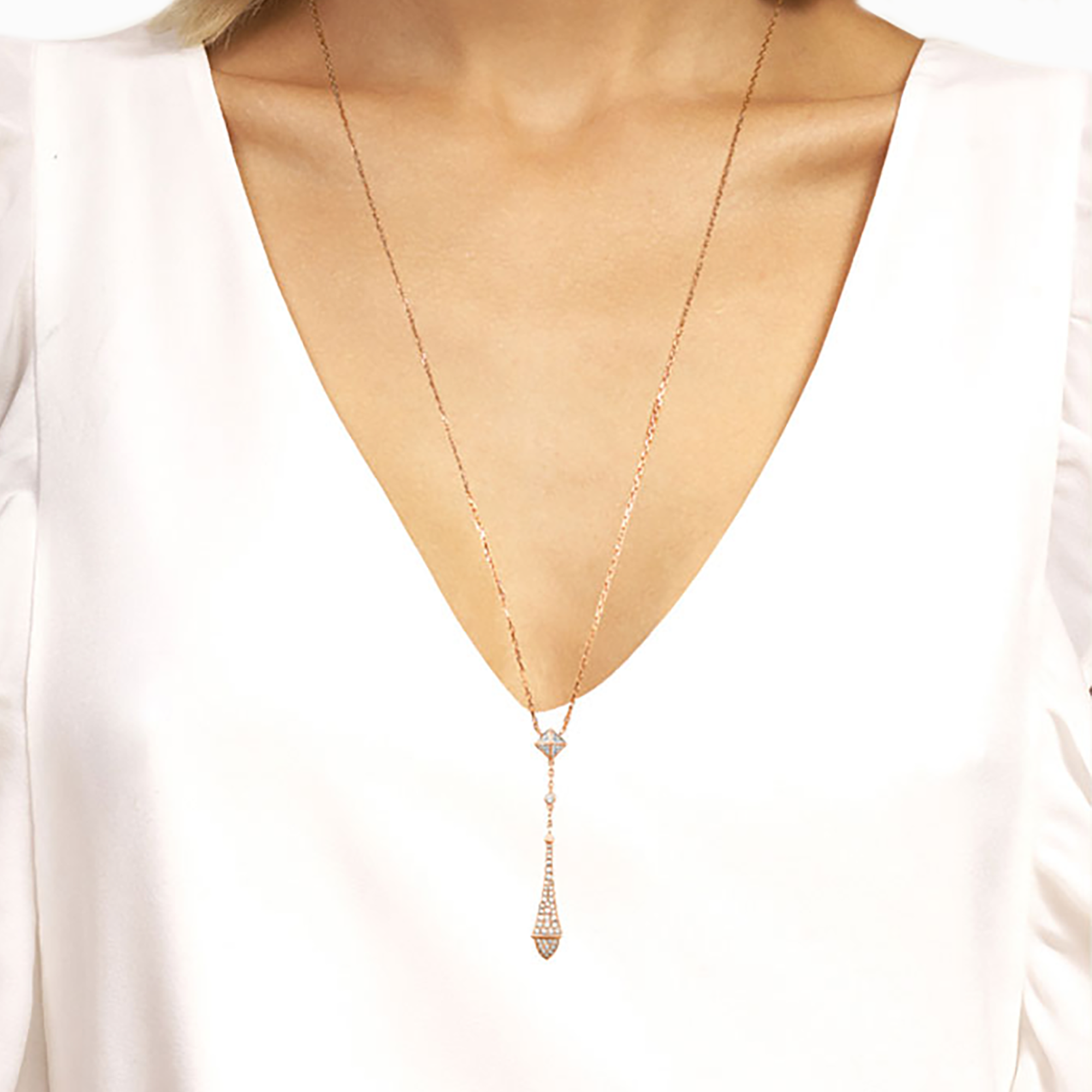 Cleo Full Diamond Teardrop Pendant — фото 6
