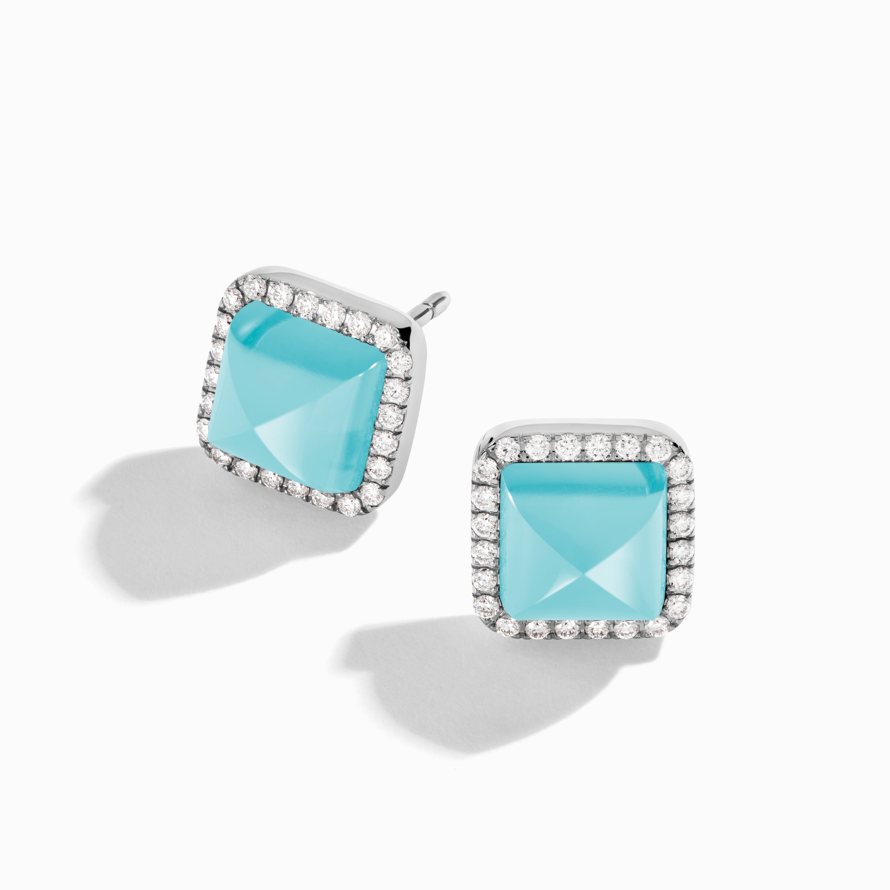 Cleo Diamond Stud Pyramid Earrings — фото 7