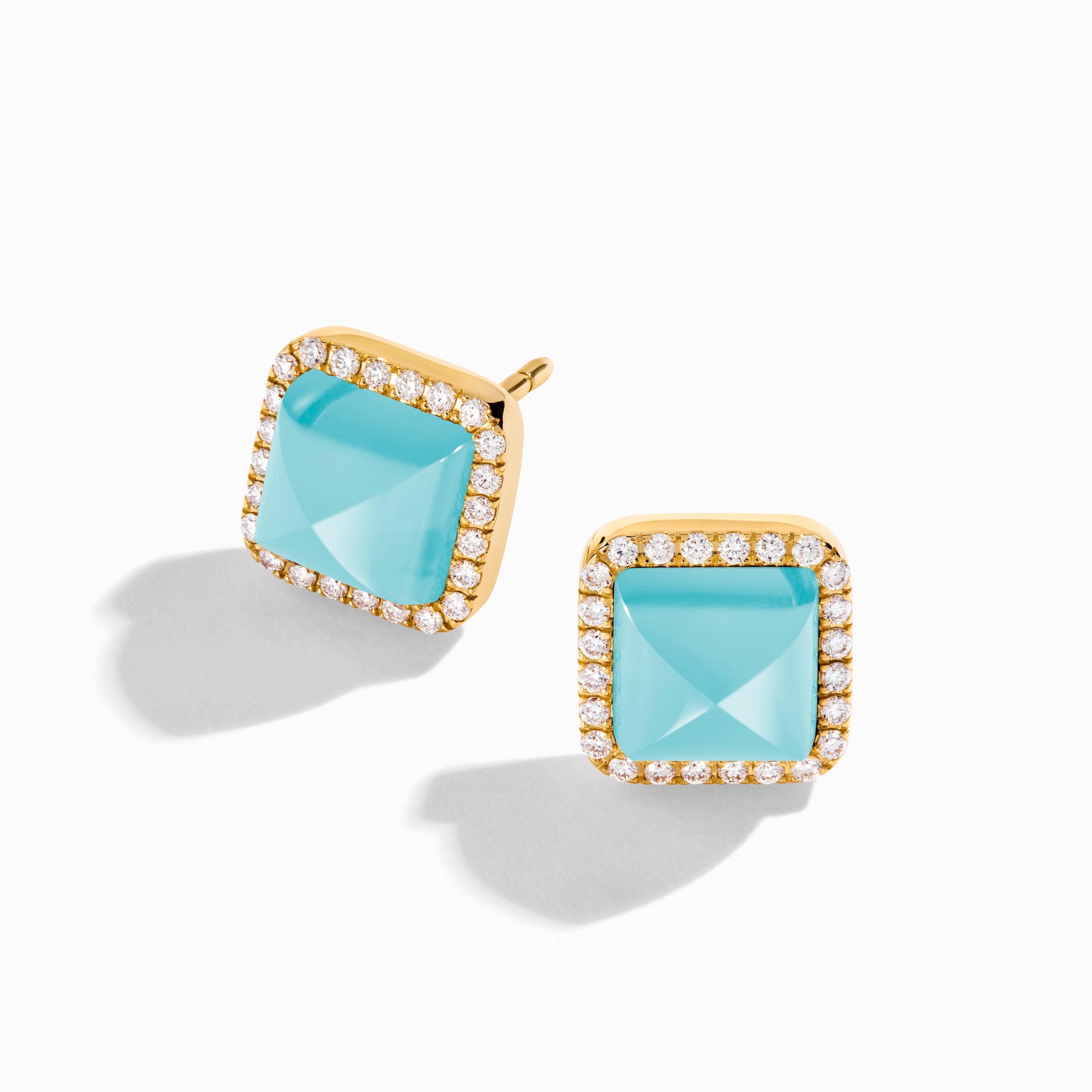 Cleo Diamond Stud Pyramid Earrings — фото 99