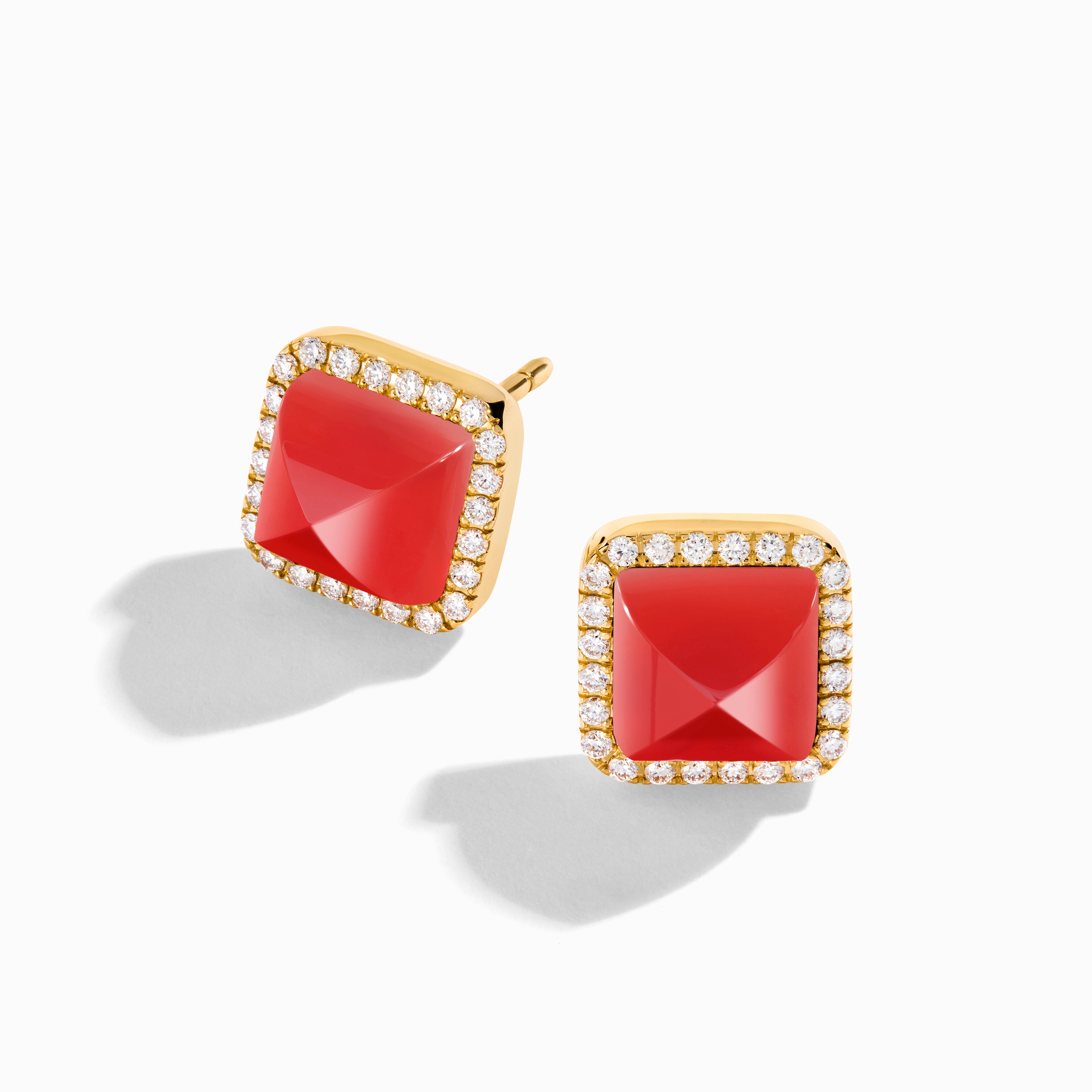 Cleo Diamond Stud Pyramid Earrings — фото 61