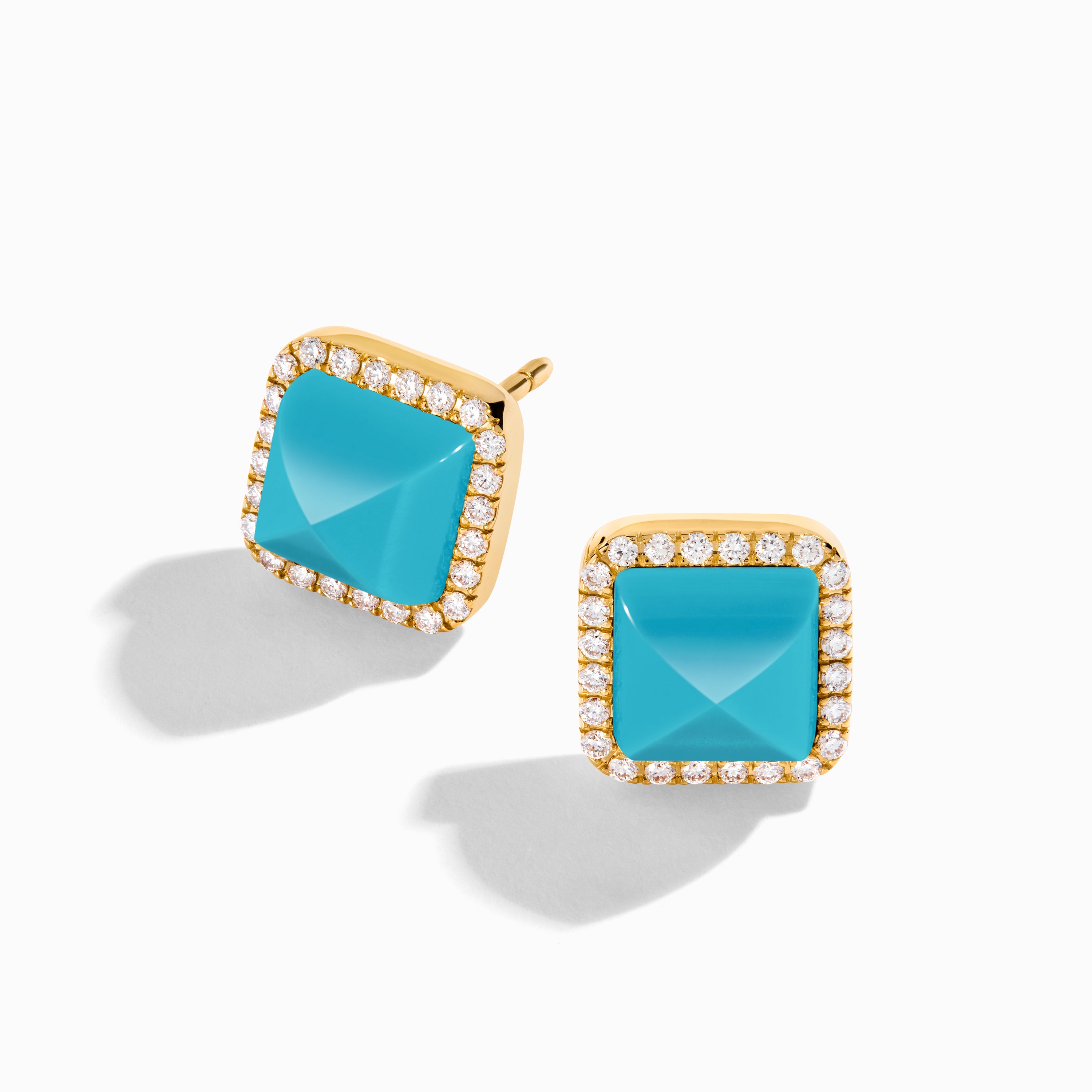Cleo Diamond Stud Pyramid Earrings — фото 63