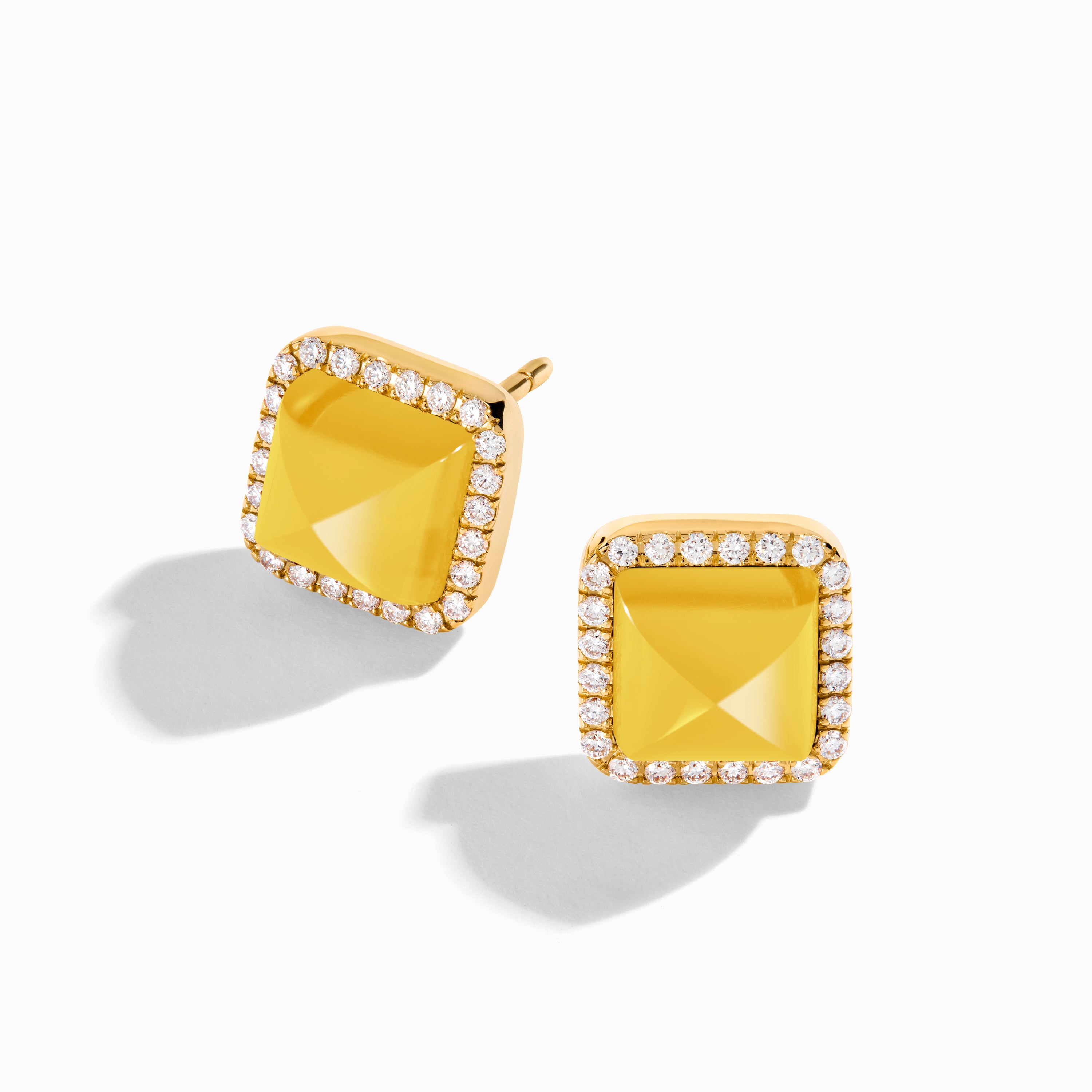 Cleo Diamond Stud Pyramid Earrings — фото 76