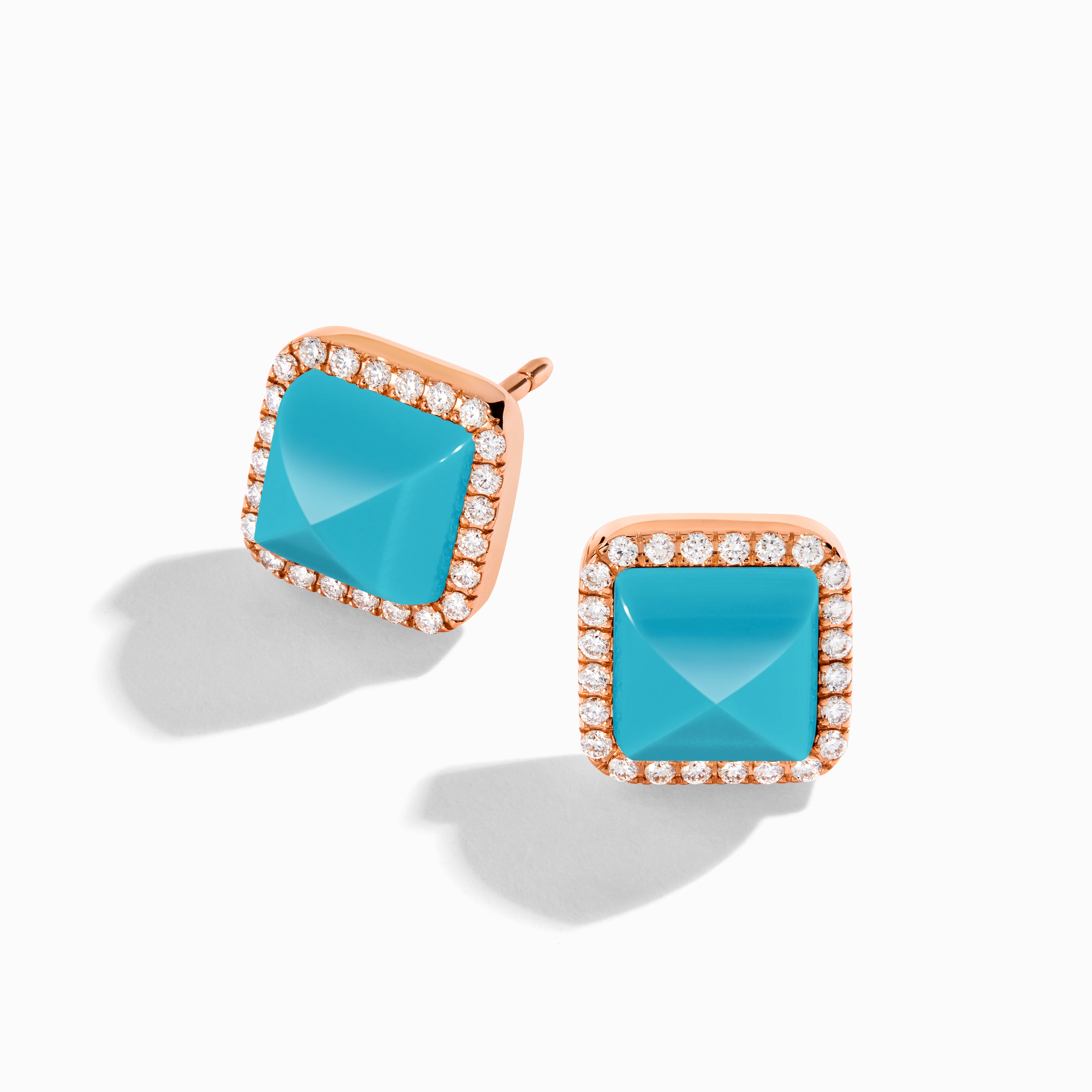 Cleo Diamond Stud Pyramid Earrings — фото 91