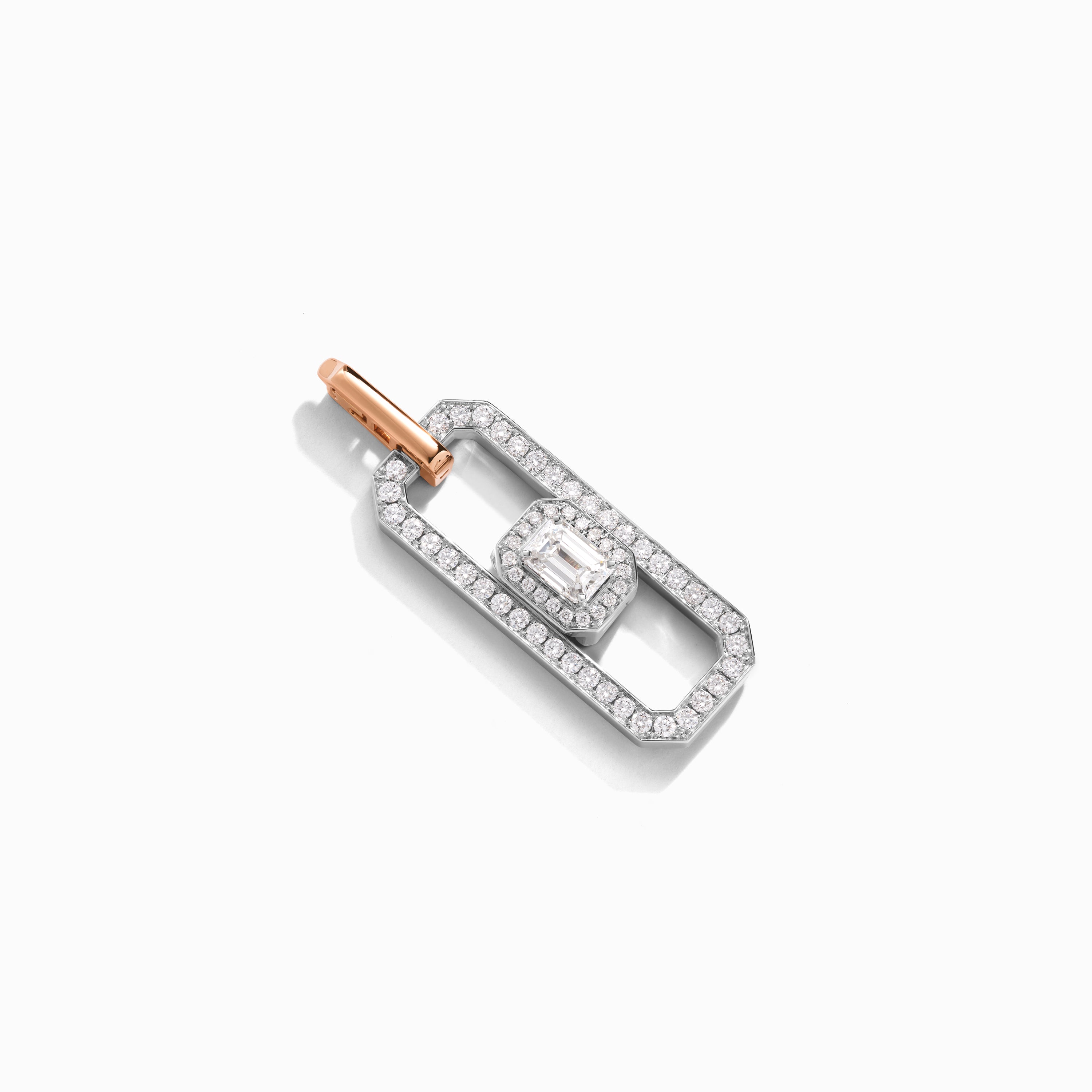 Empire Two-Tone Diamond Statement Pendant Necklace — фото 5