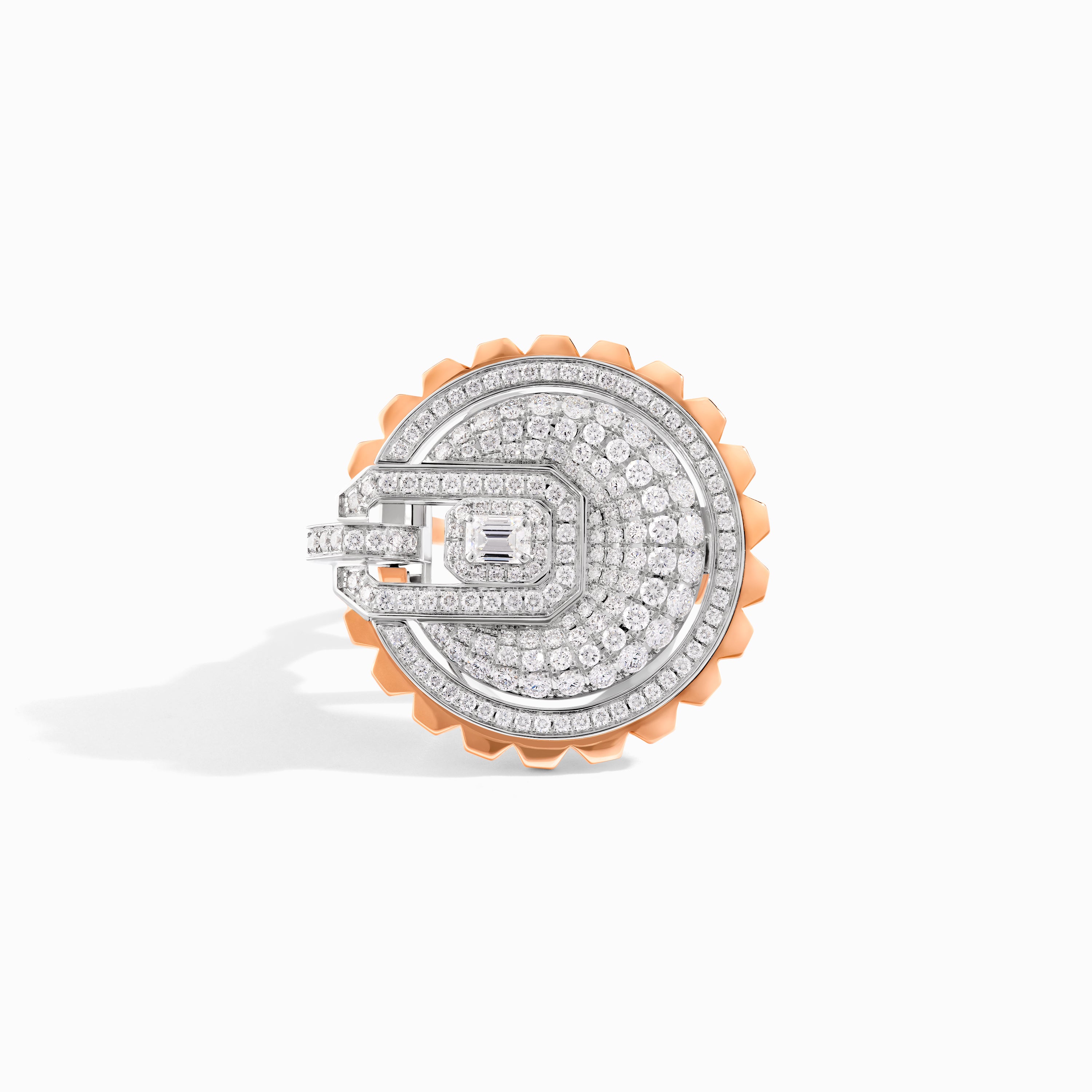 Empire Two-Tone Diamond Large Statement Ring — фото 2