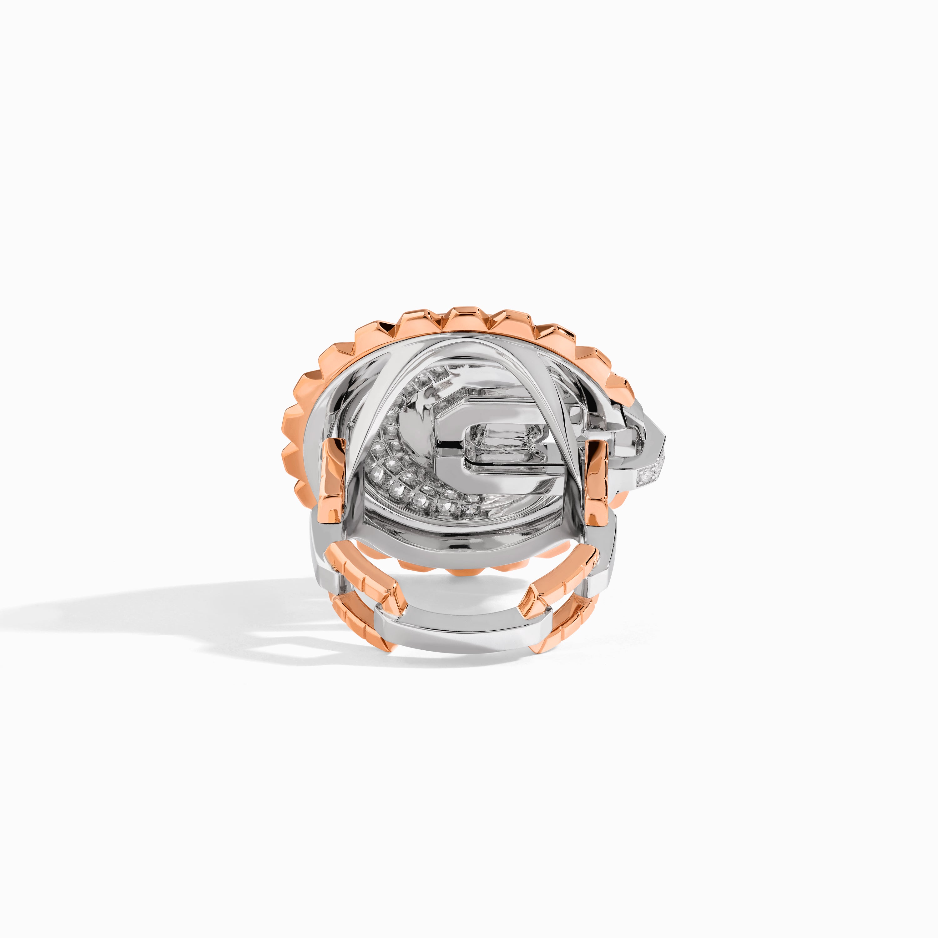Empire Two-Tone Diamond Large Statement Ring — фото 3