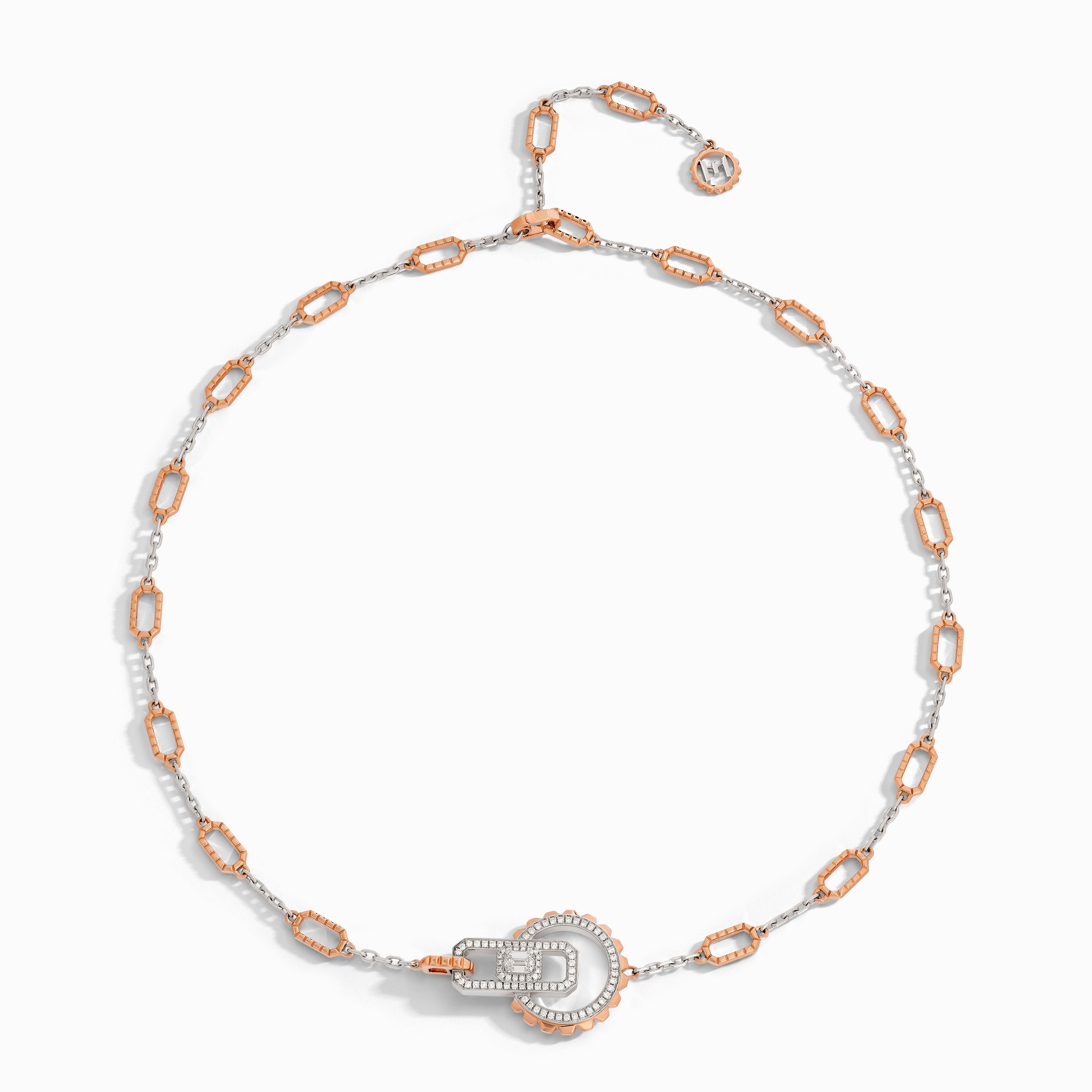 Empire Two-Tone Diamond Collar Necklace — фото 1