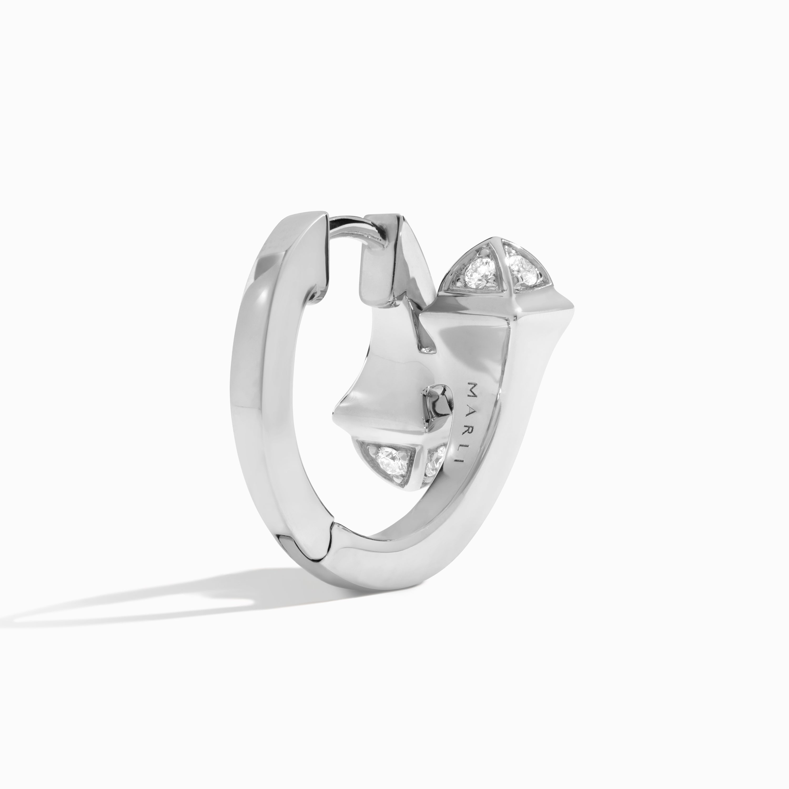 Cleo Full Diamond Huggie Earrings — фото 3