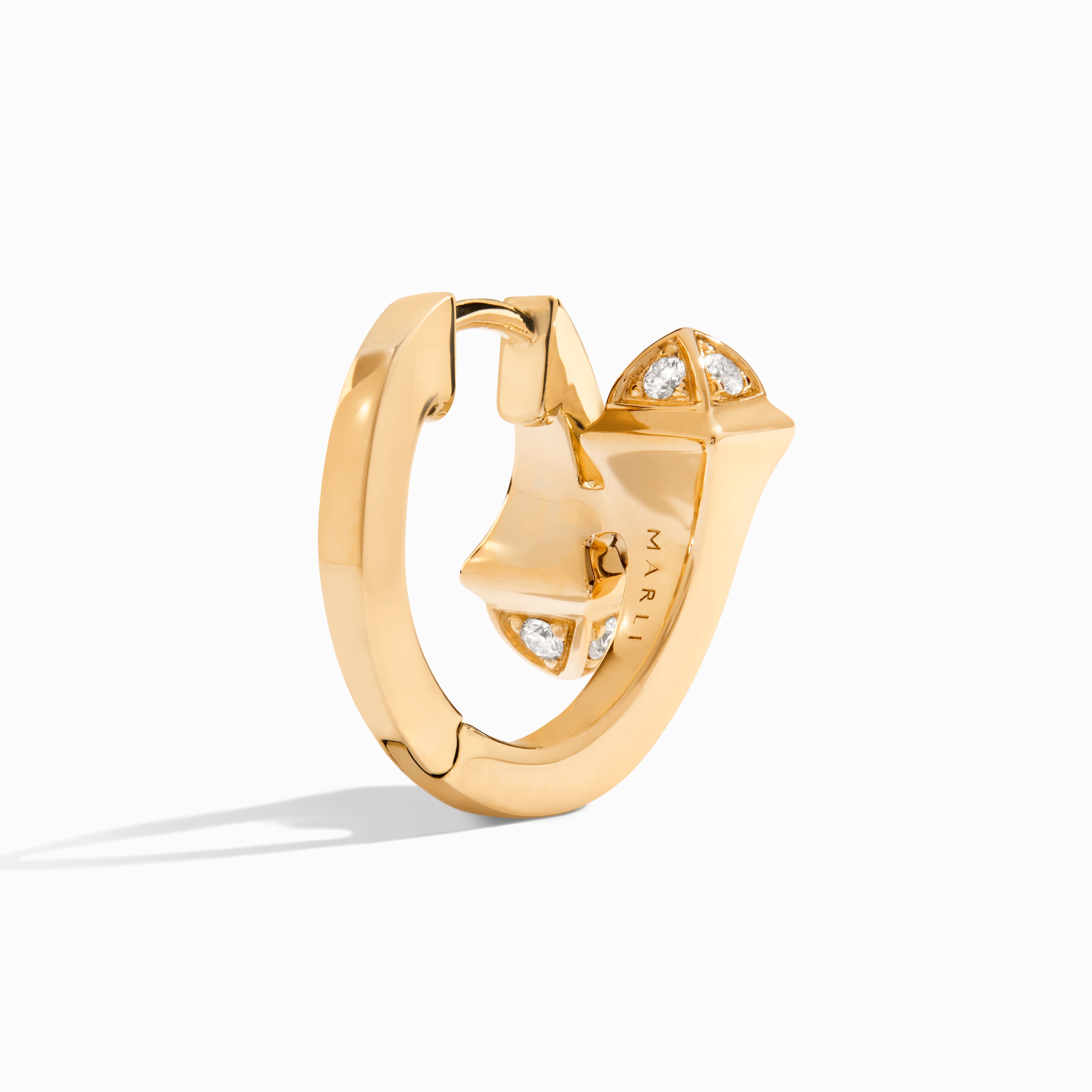 Cleo Full Diamond Huggie Earrings — фото 11