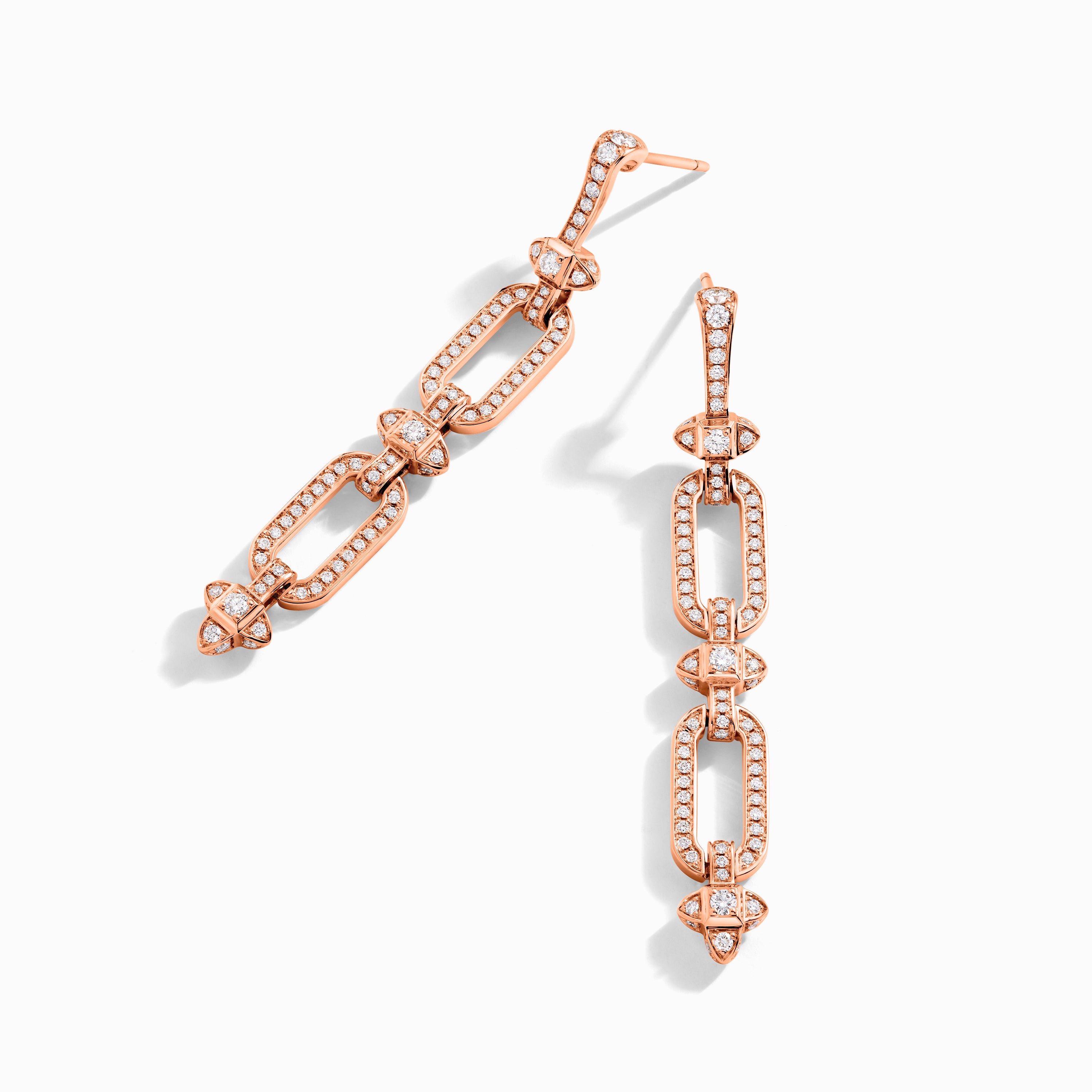 Tip-Top Link Full Diamond Drop Earrings — фото 11