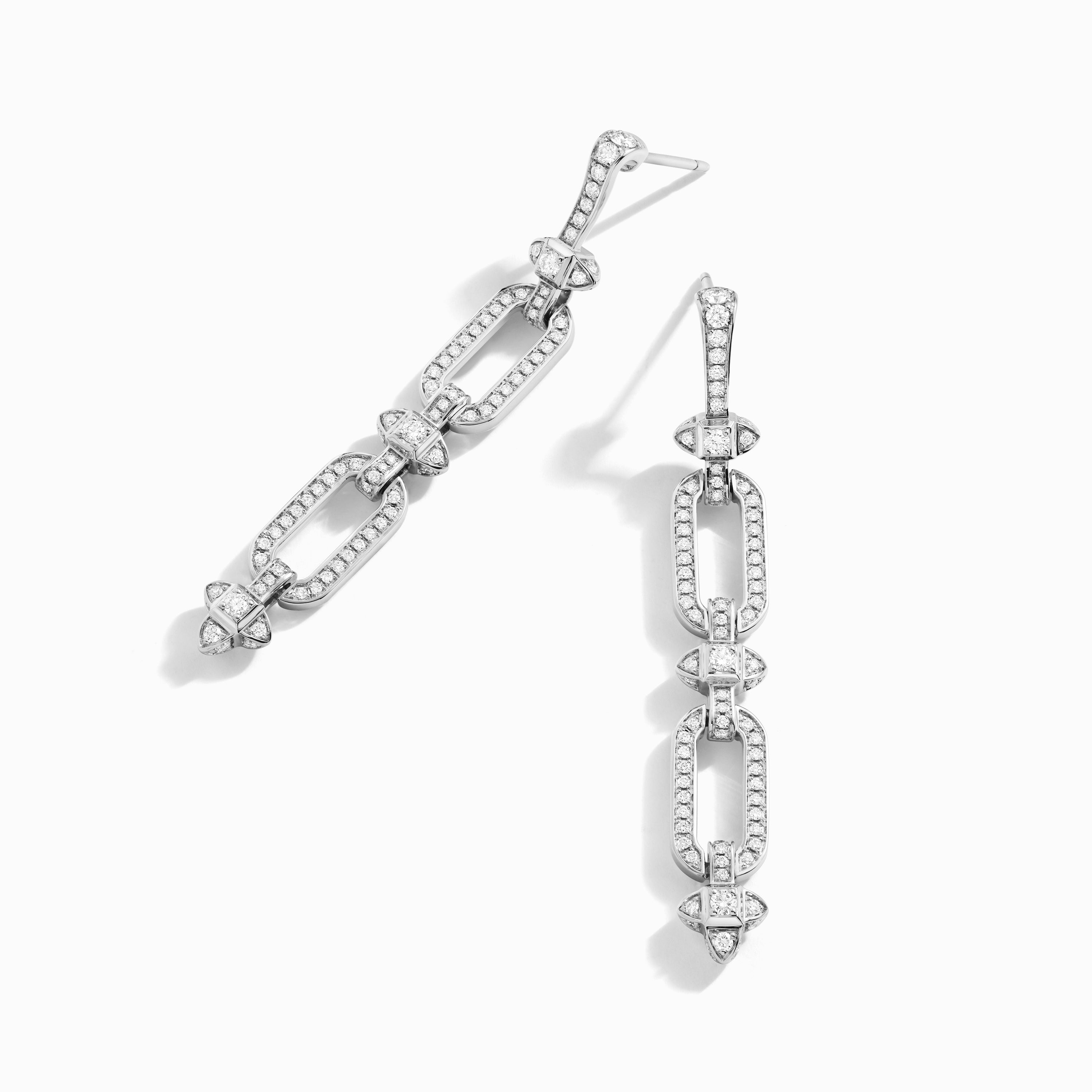 Tip-Top Link Full Diamond Drop Earrings — фото 6