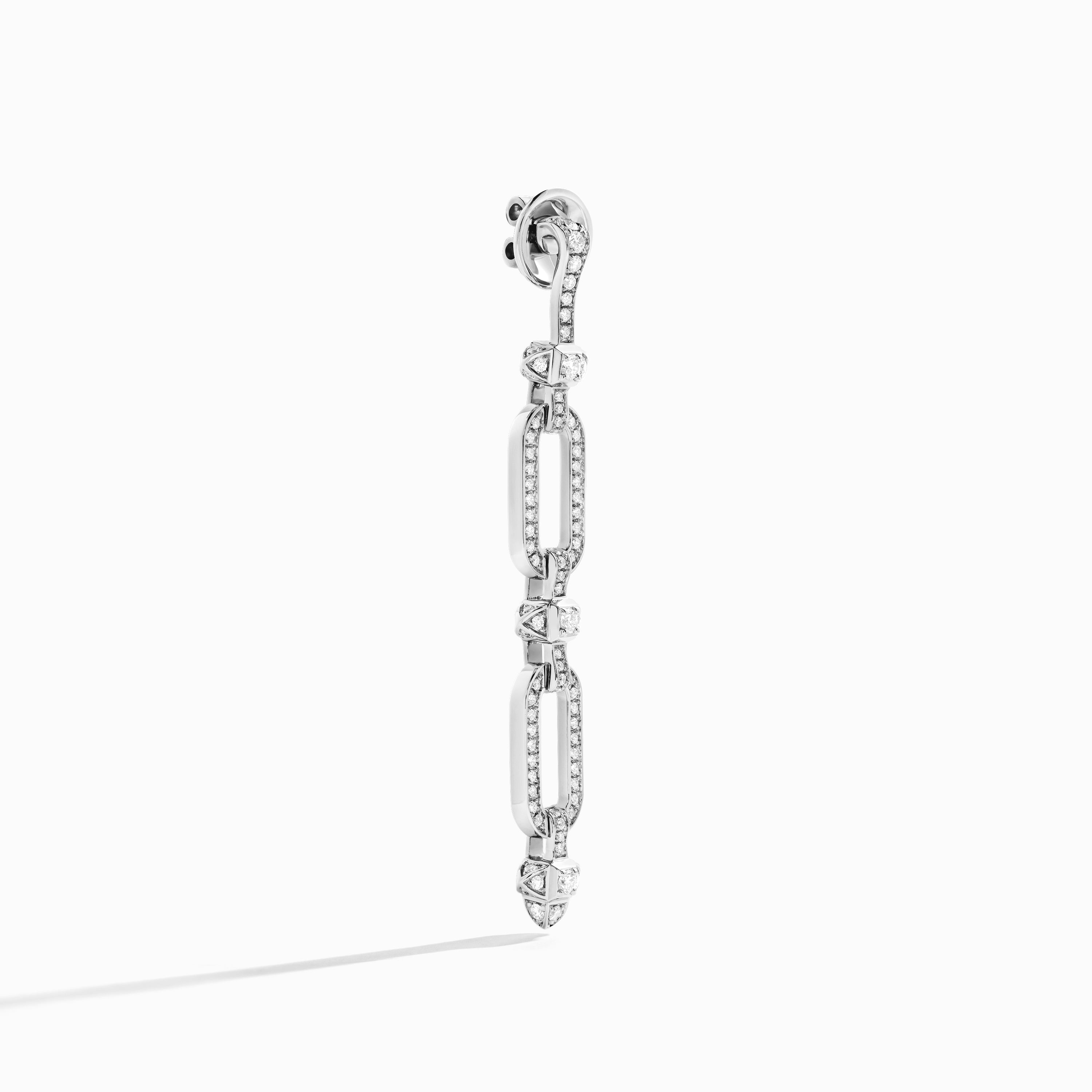 Tip-Top Link Full Diamond Drop Earrings — фото 7