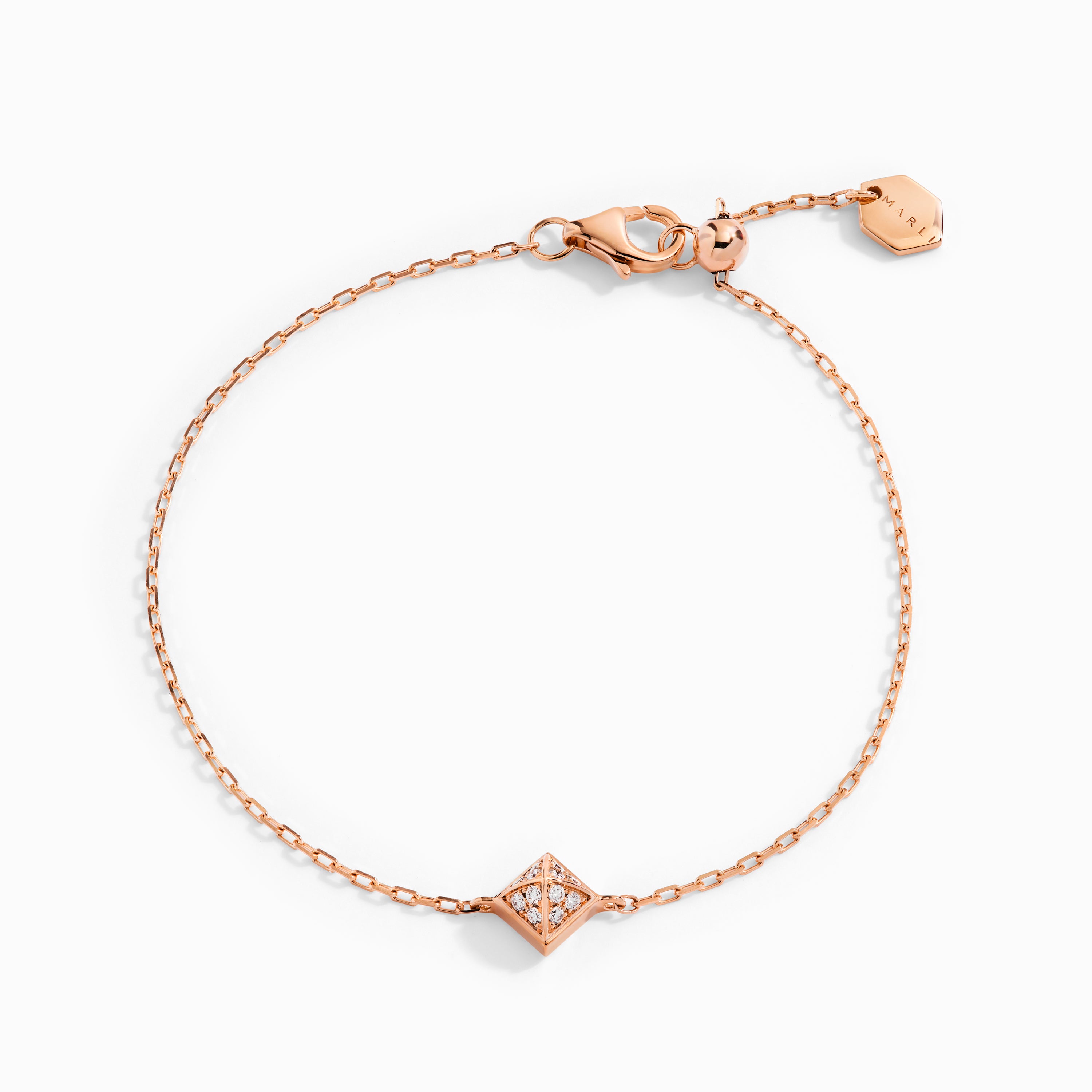 Cleo Lotus Full Diamond Pavé Chain Bracelet — фото 3