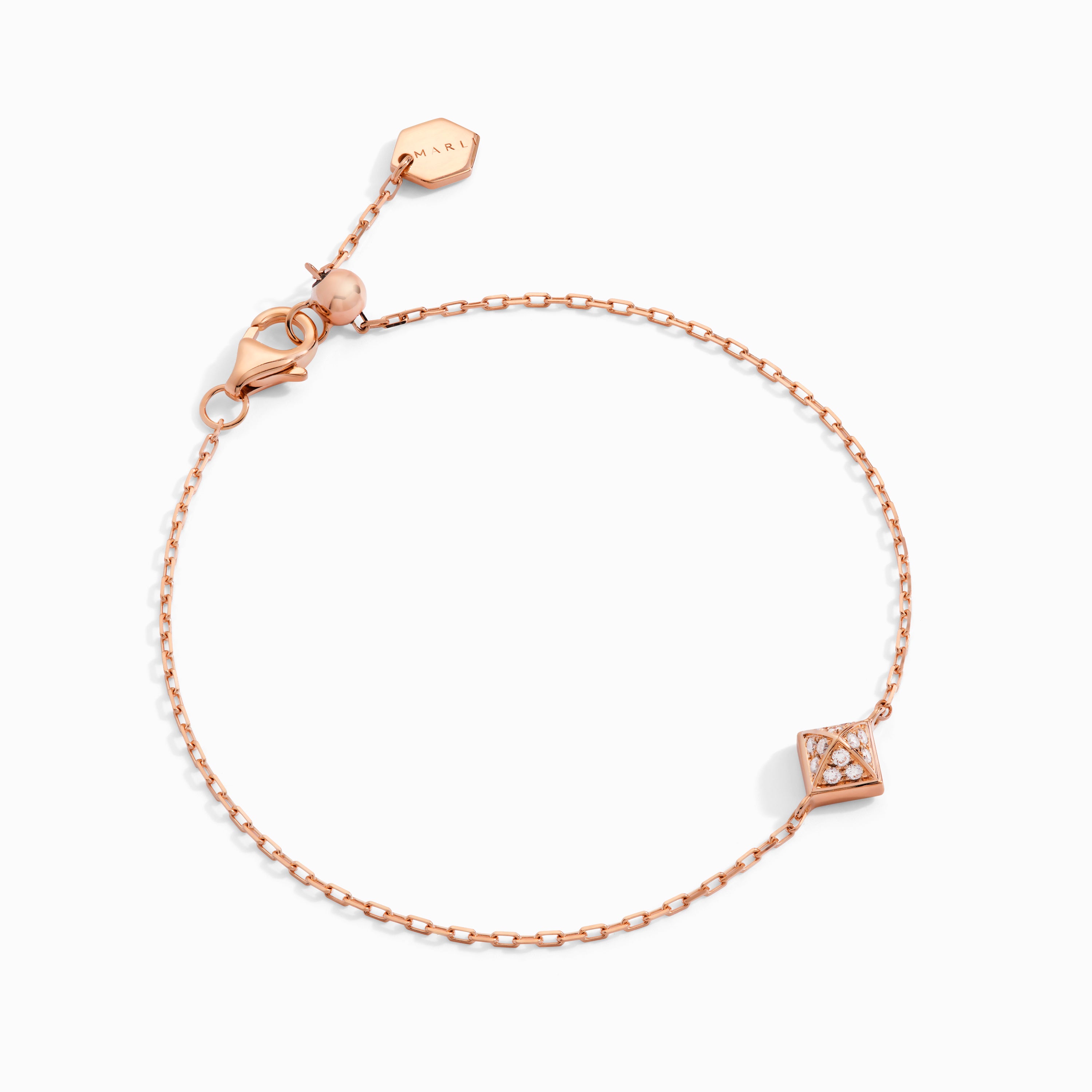 Cleo Lotus Full Diamond Pavé Chain Bracelet — фото 4