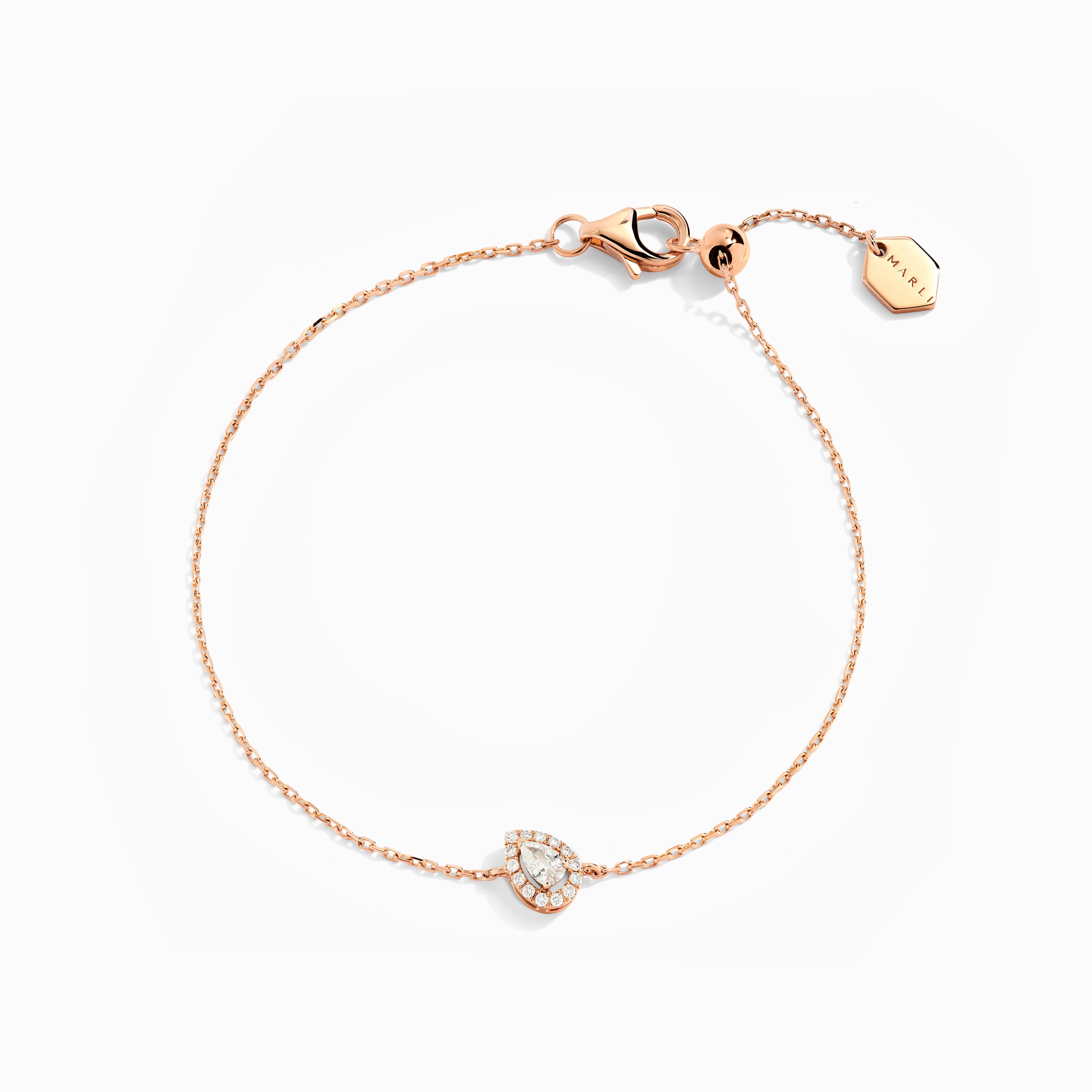 Rock Diamond Pear Chain Bracelet — фото 5