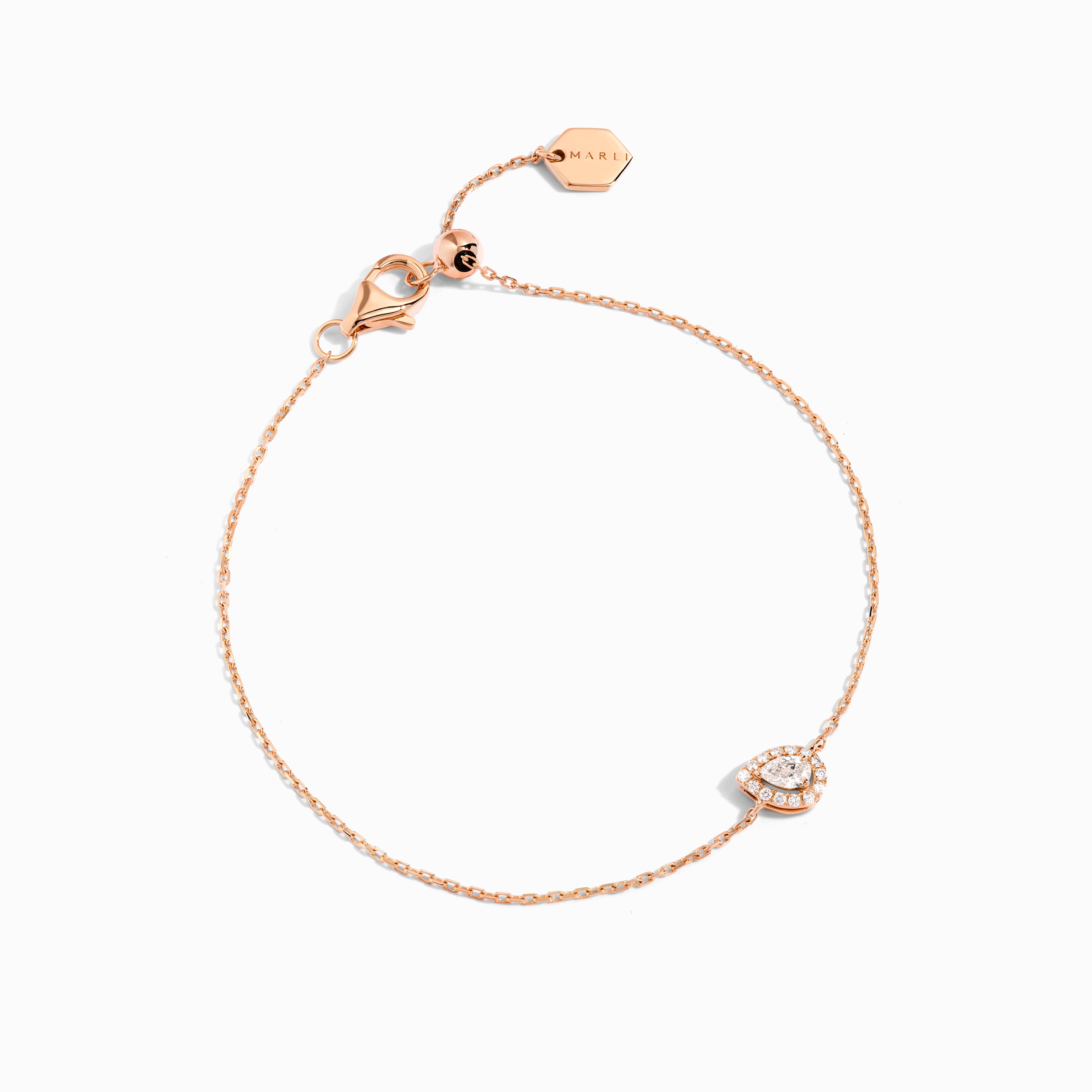 Rock Diamond Pear Chain Bracelet — фото 3