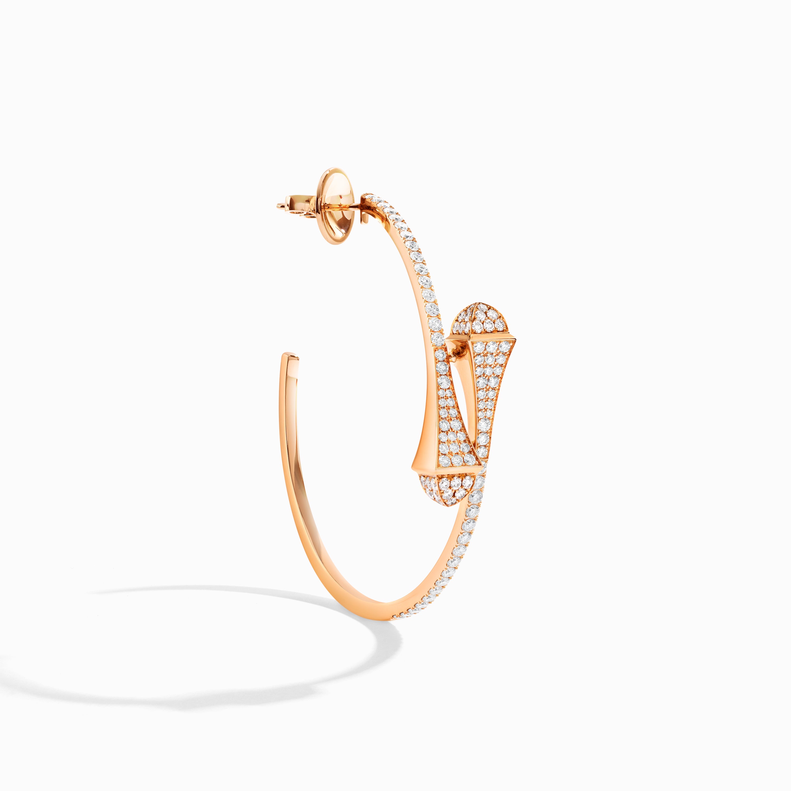 Cleo Full Diamond Midi Hoop Earrings — фото 9