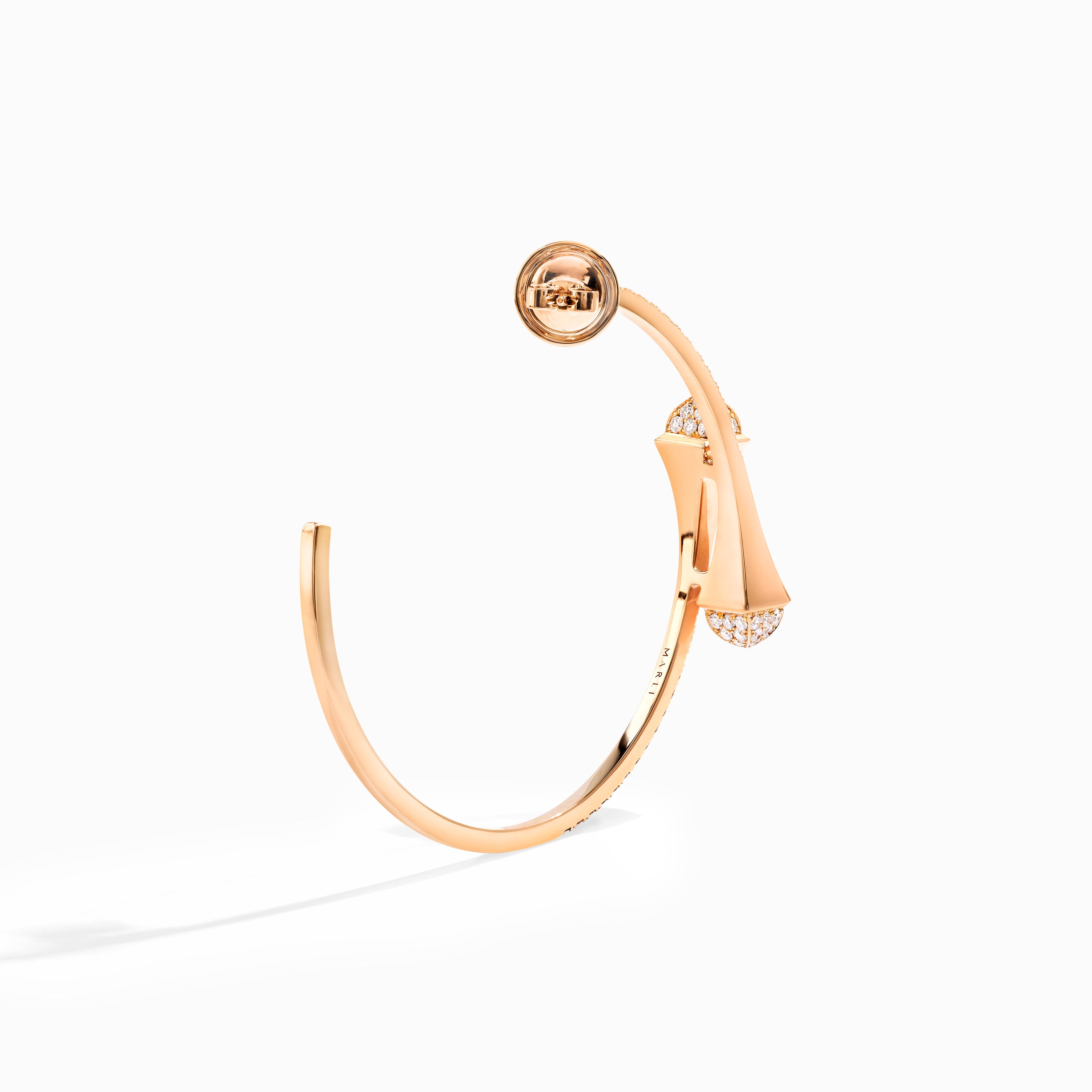 Cleo Full Diamond Midi Hoop Earrings — фото 6