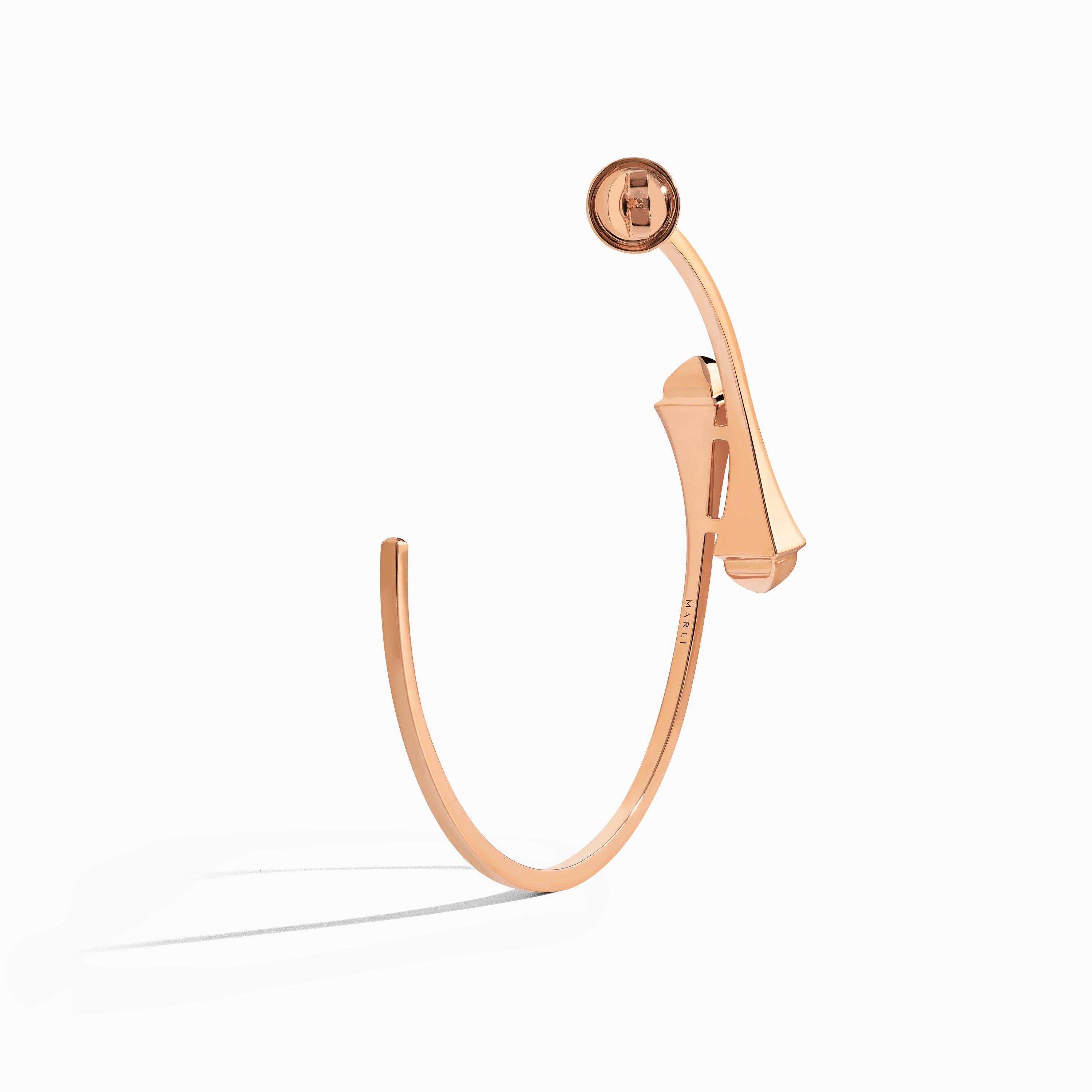 Cleo Full Gold Large Hoop Earrings — фото 4