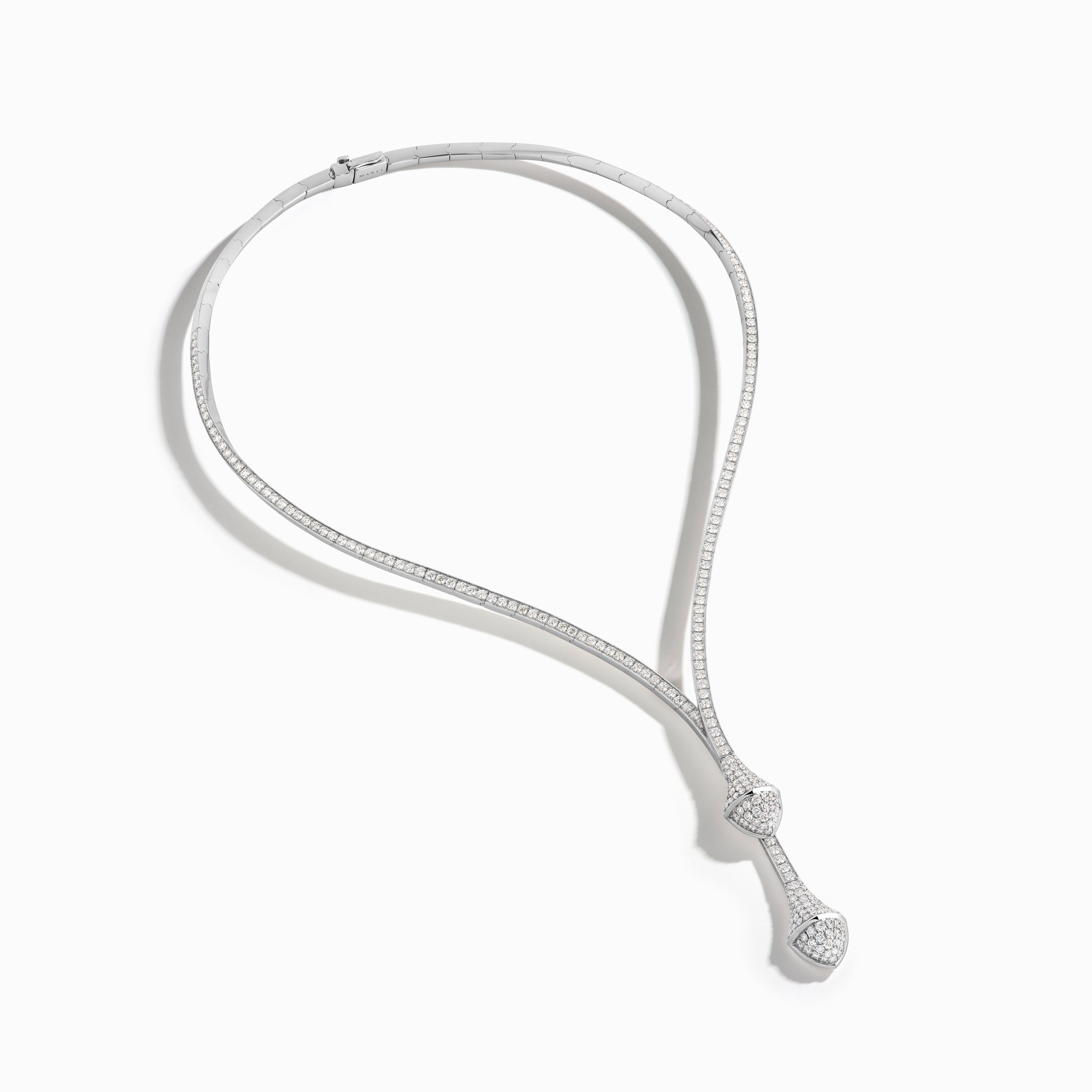 Cleo Full Diamond Drop Collar Channel Set Diamond Necklace — фото 6