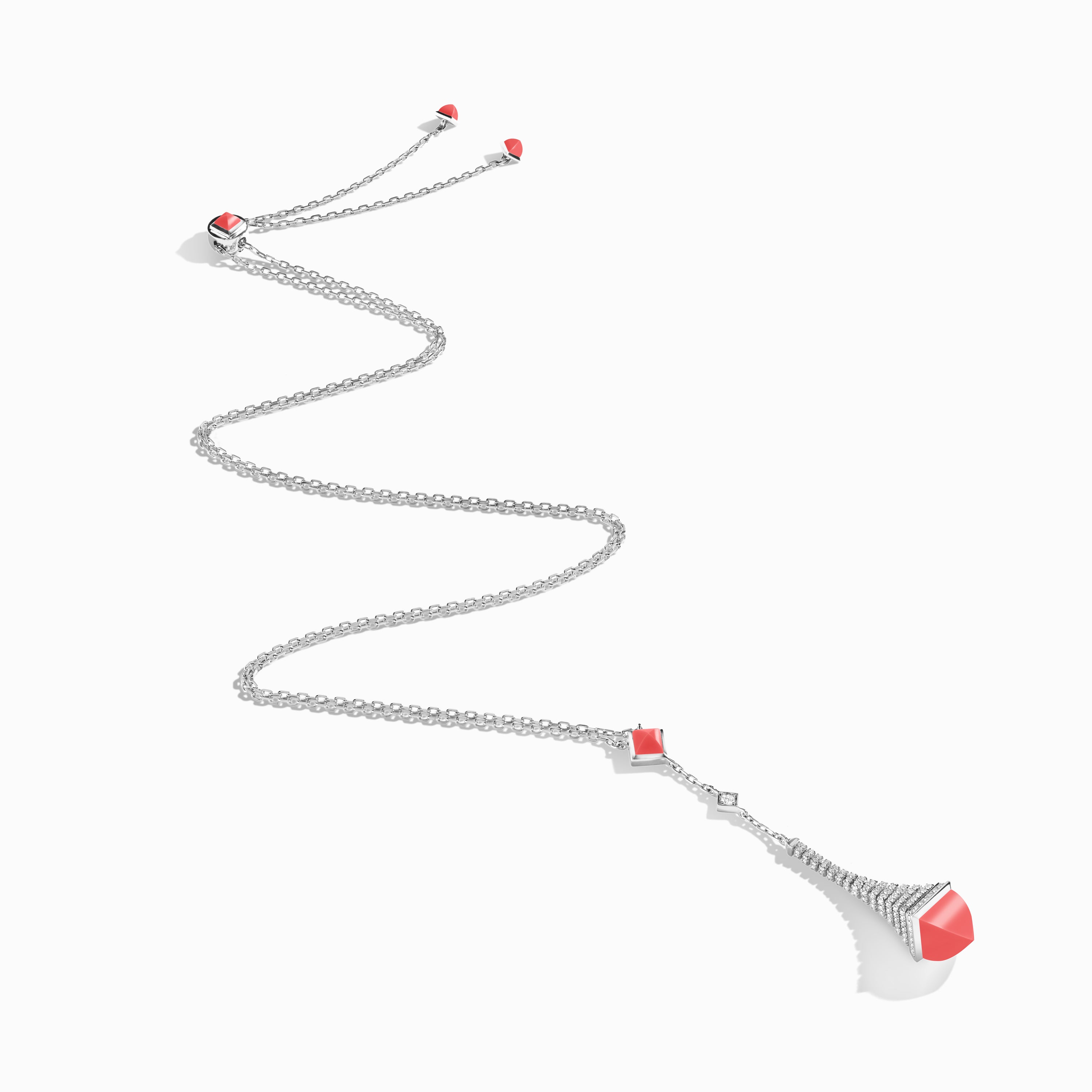 Cleo Rev Diamond Long Chain Drop Pendant Necklace — фото 35