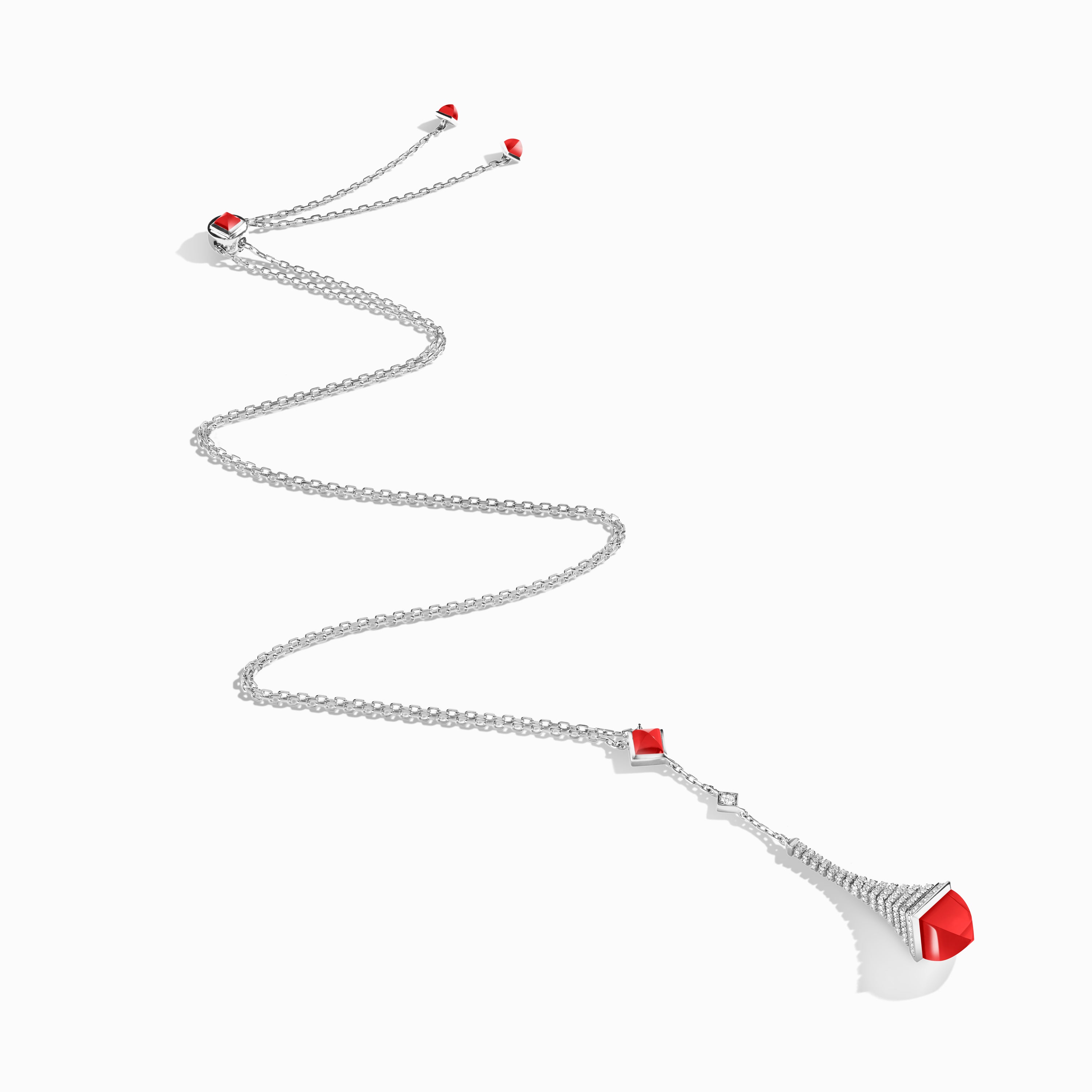 Cleo Rev Diamond Long Chain Drop Pendant Necklace — фото 36