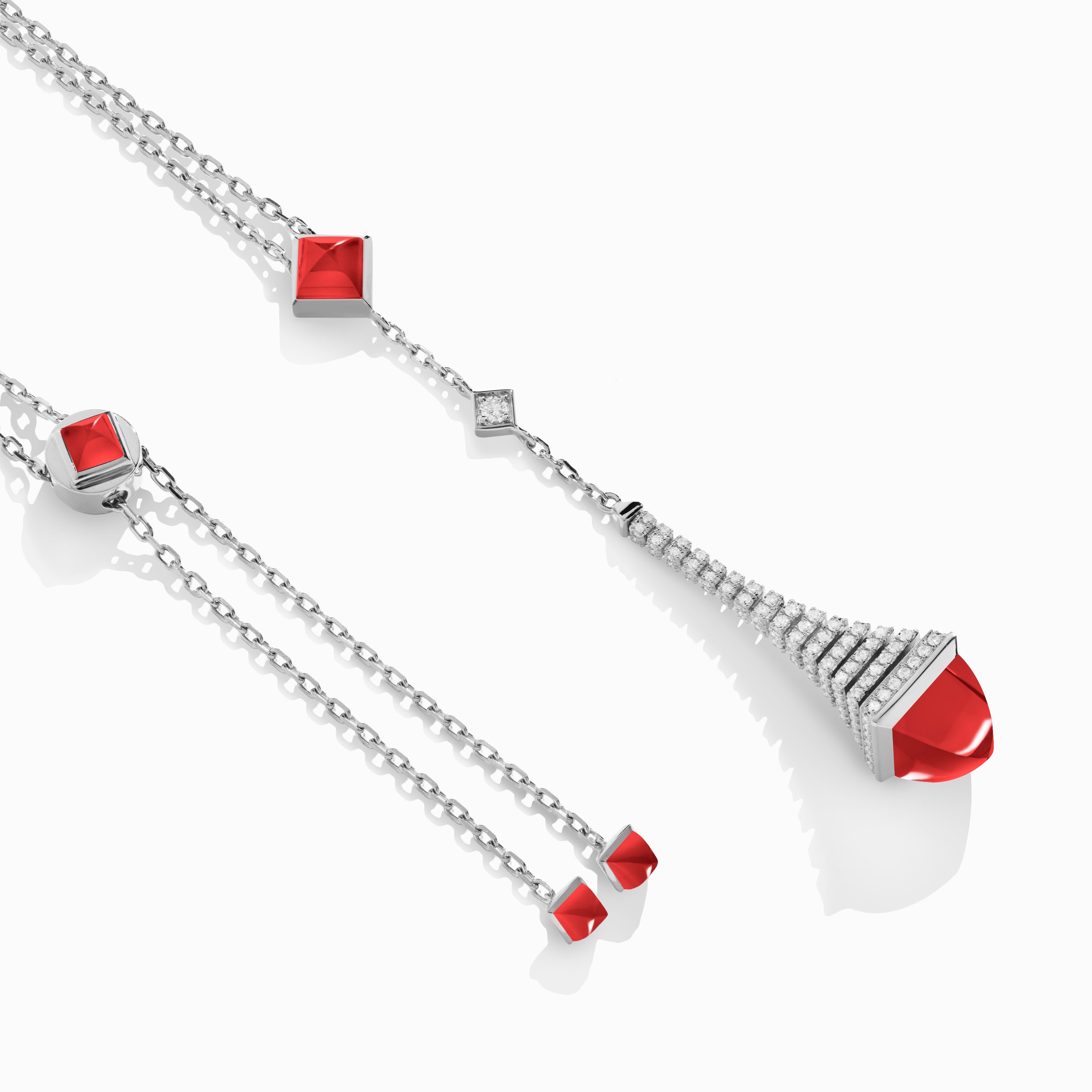 Cleo Rev Diamond Long Chain Drop Pendant Necklace — фото 34