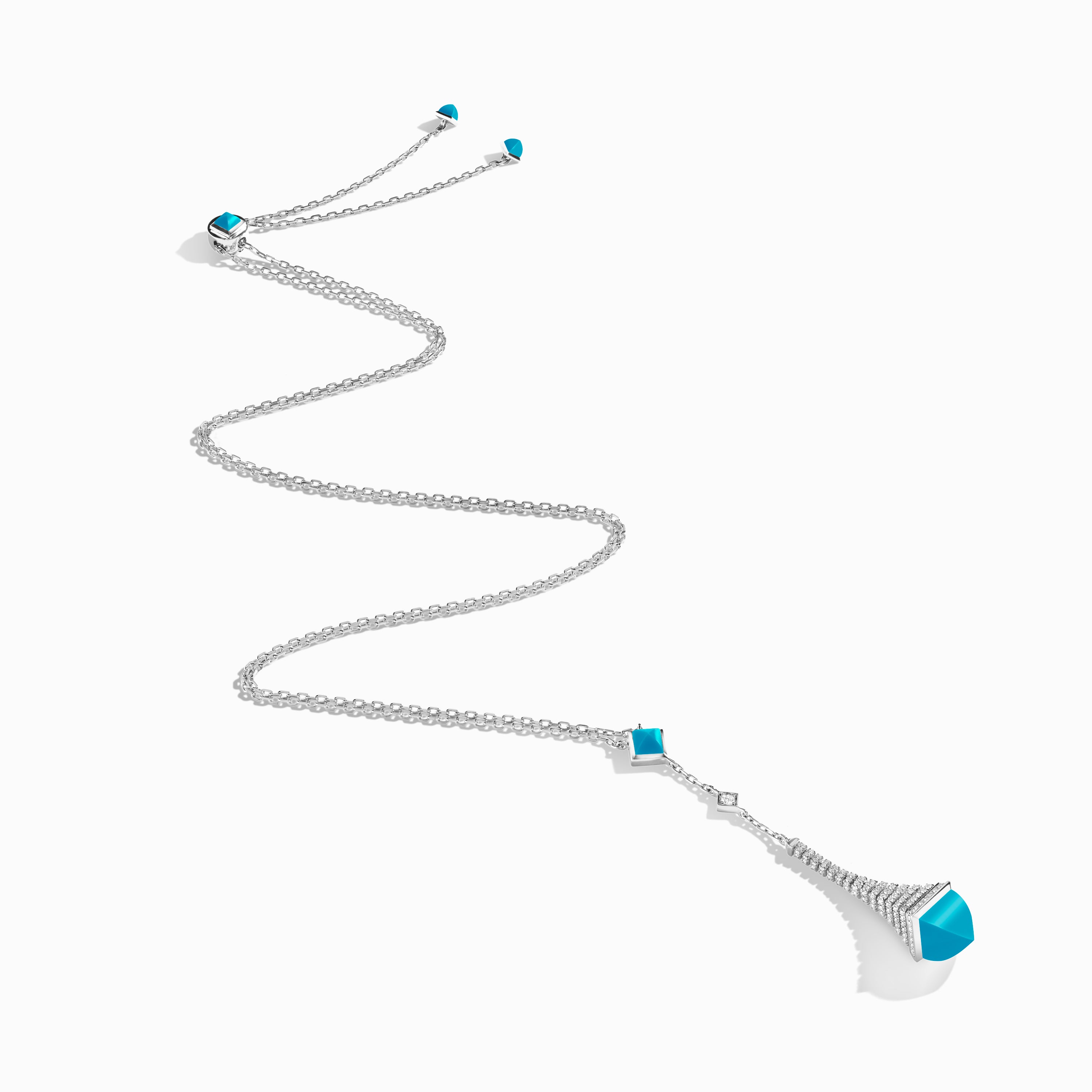 Cleo Rev Diamond Long Chain Drop Pendant Necklace — фото 29