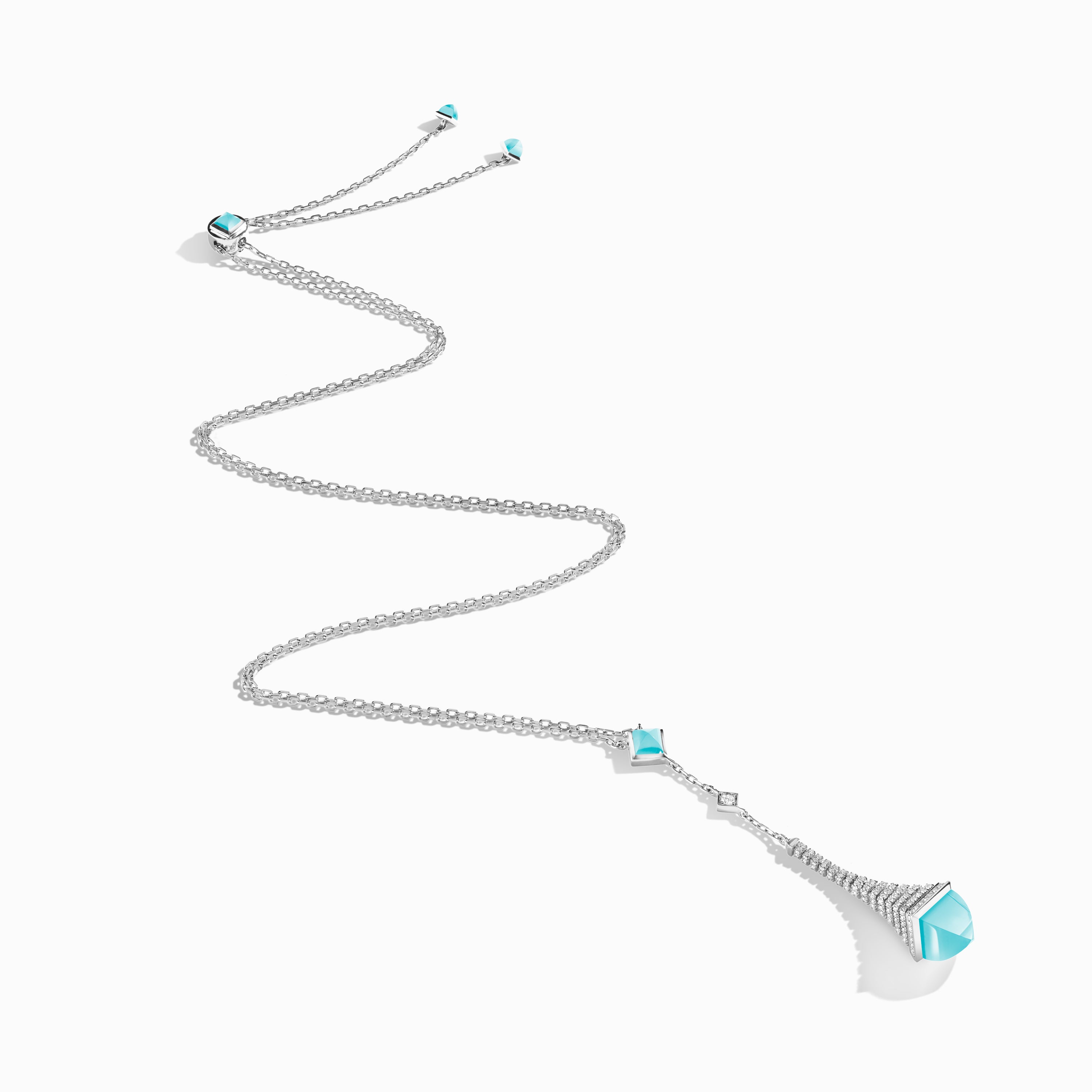 Cleo Rev Diamond Long Chain Drop Pendant Necklace — фото 46