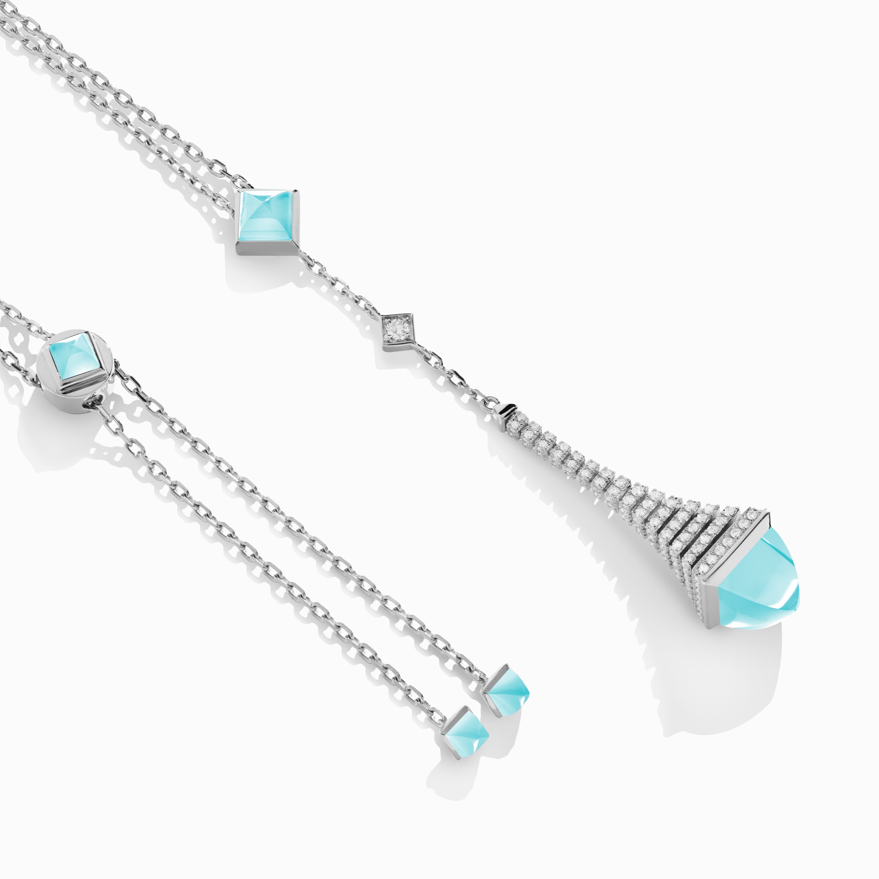 Cleo Rev Diamond Long Chain Drop Pendant Necklace — фото 41