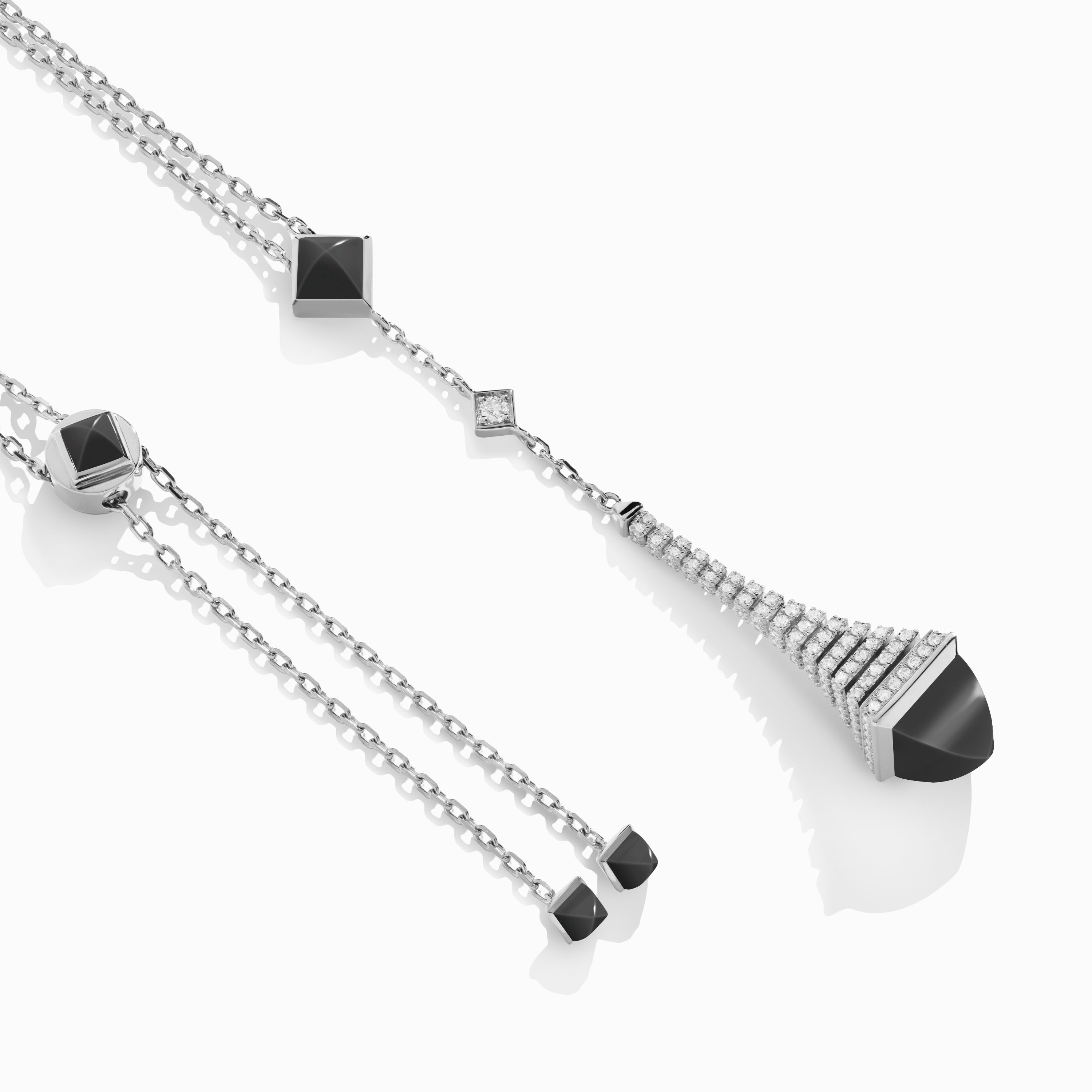 Cleo Rev Diamond Long Chain Drop Pendant Necklace — фото 31