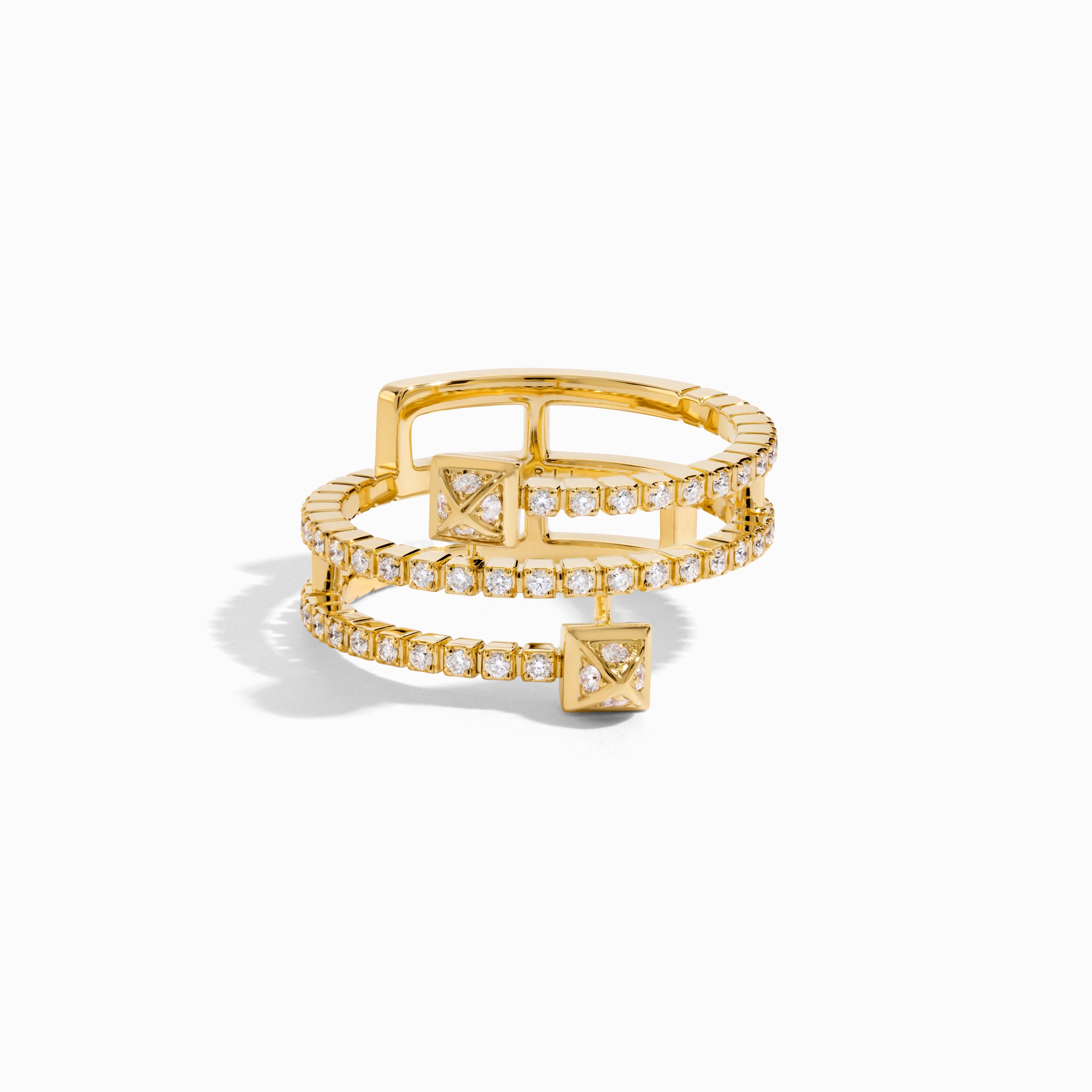 Cleo Lotus Full Diamond Twist Ring — фото 14