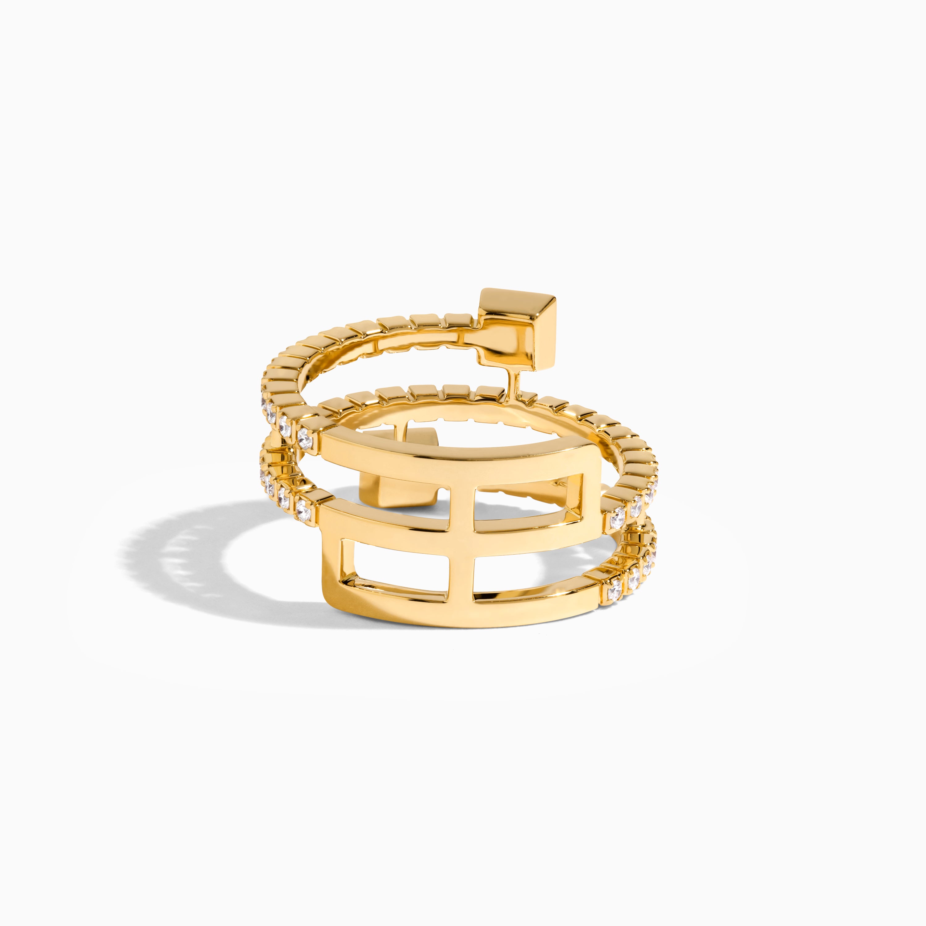 Cleo Lotus Full Diamond Twist Ring — фото 13