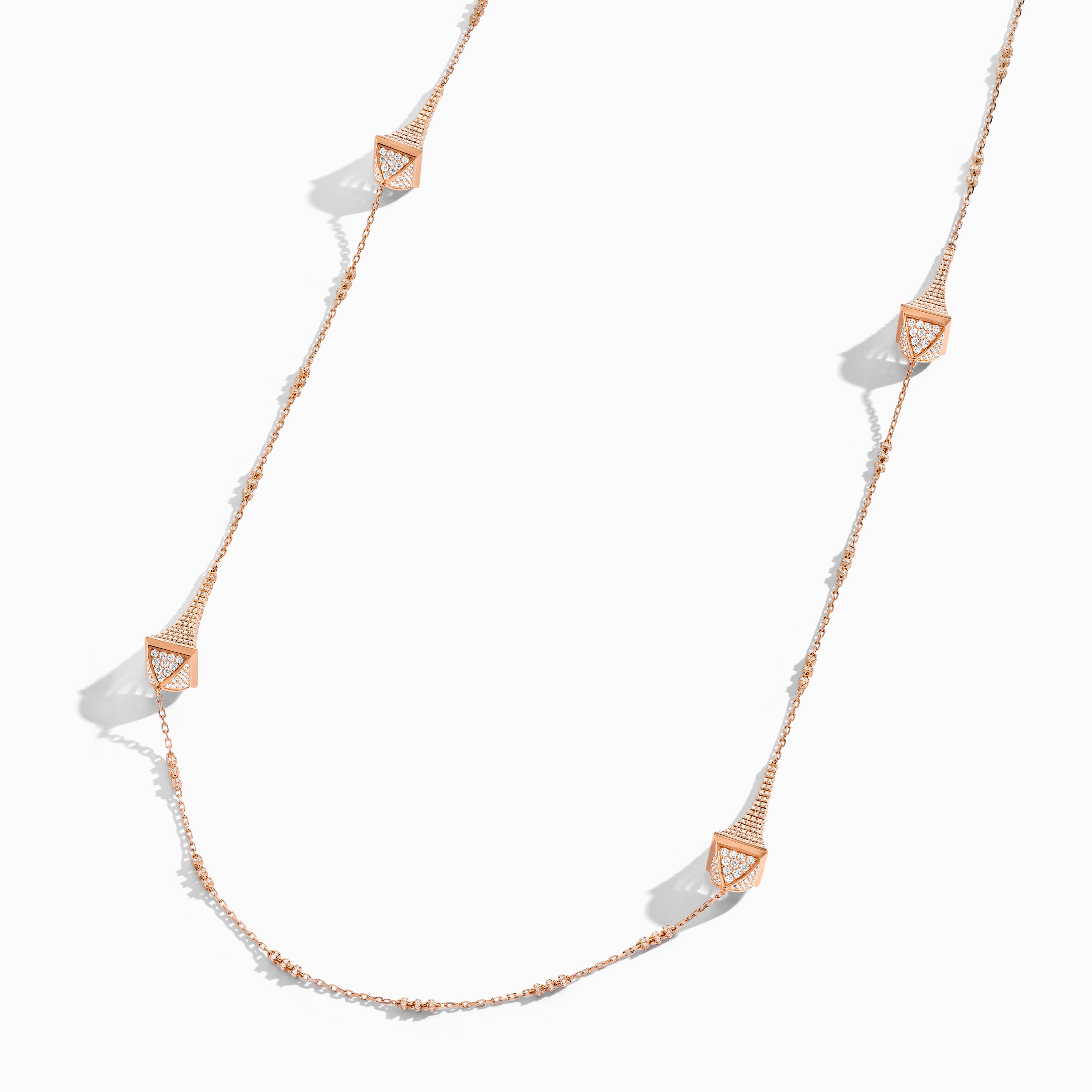 Cleo Rev Full Diamond Long Chain Necklace