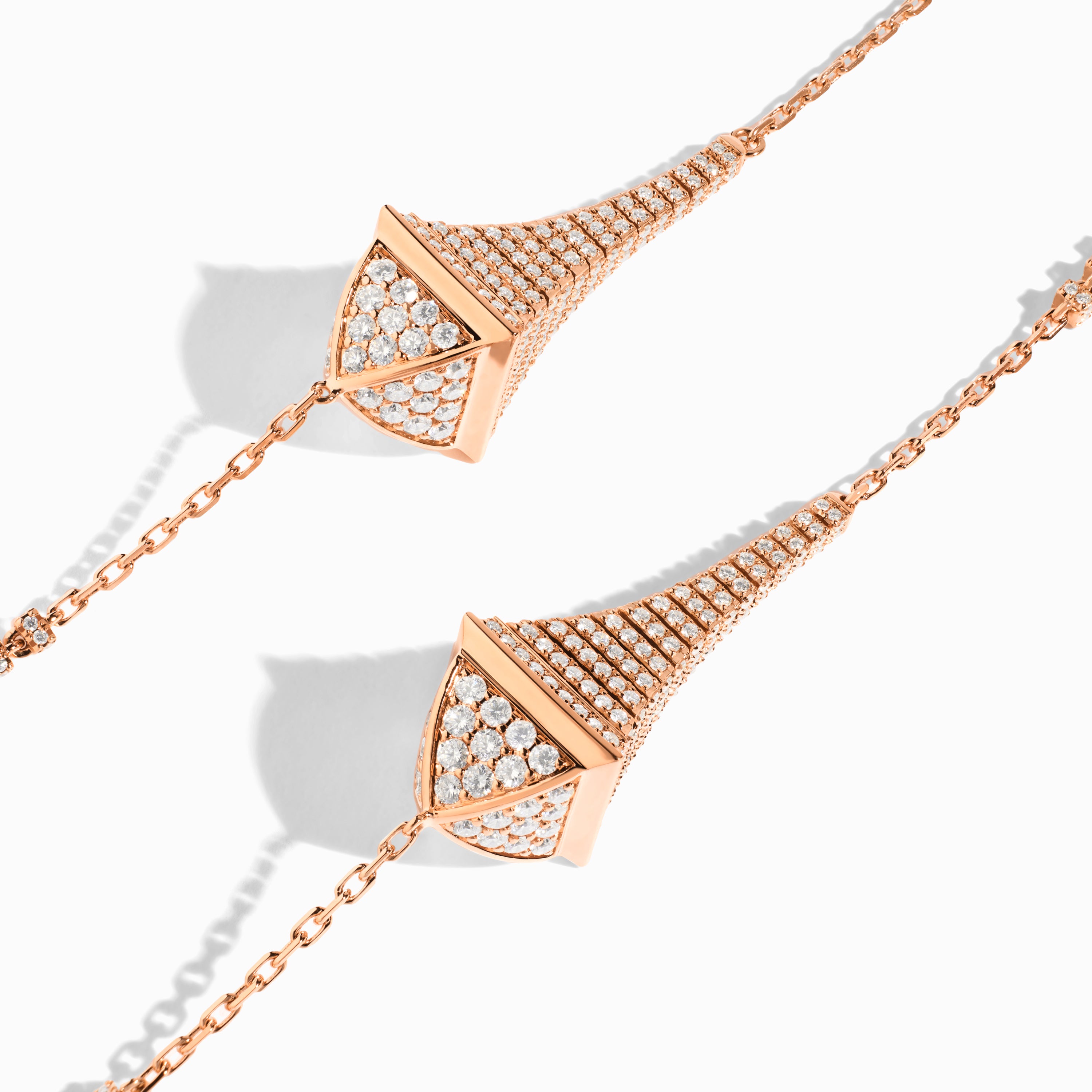 Cleo Rev Full Diamond Long Chain Necklace — фото 11