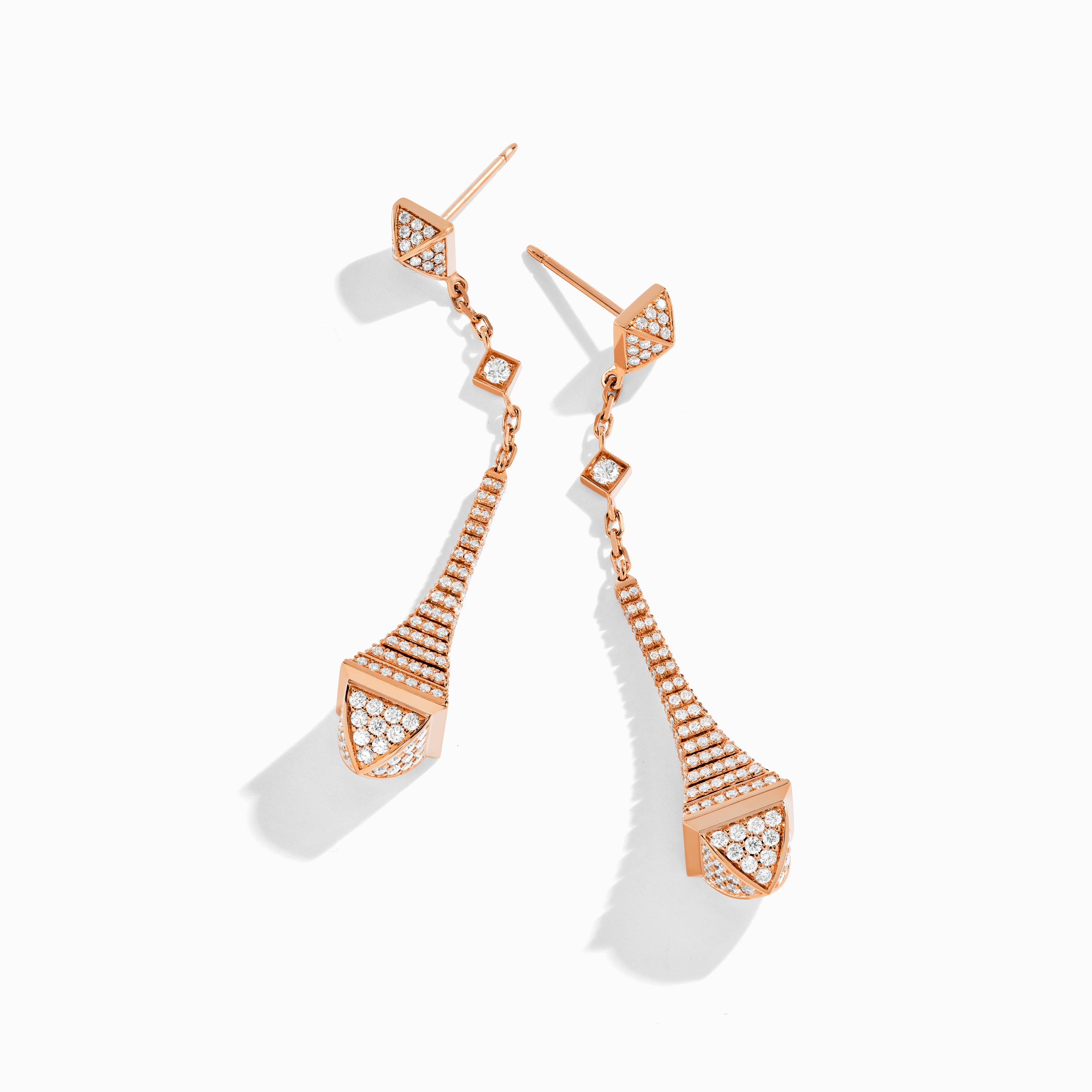 Cleo Rev Full Diamond Long Drop Earrings — фото 11