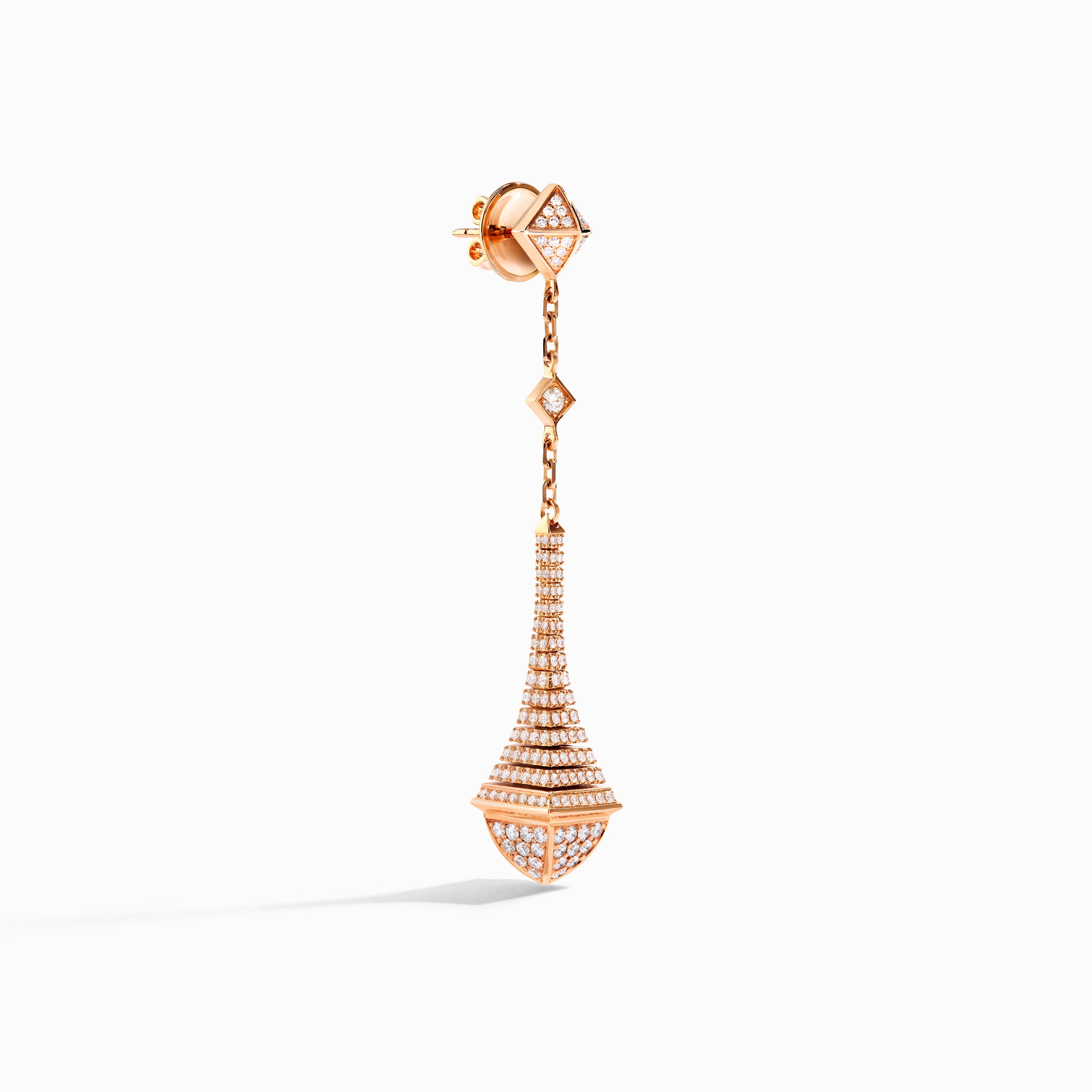 Cleo Rev Full Diamond Long Drop Earrings — фото 12